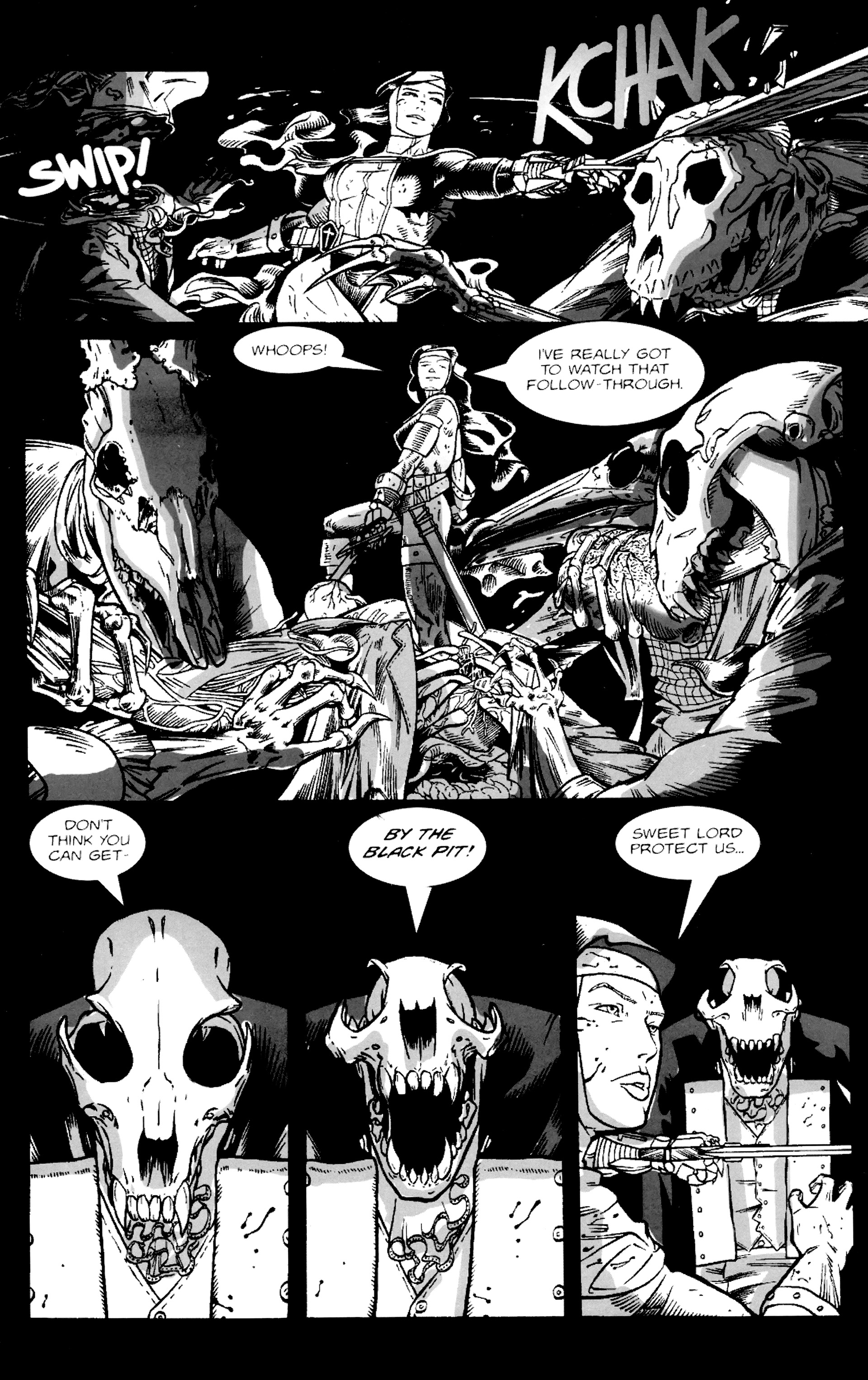 Read online Warrior Nun: Black & White comic -  Issue #1 - 17