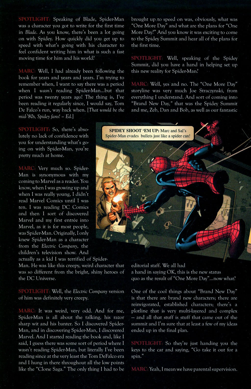 Read online Marvel Spotlight: Spider-Man - One More Day/Brand New Day comic -  Issue # Full - 20