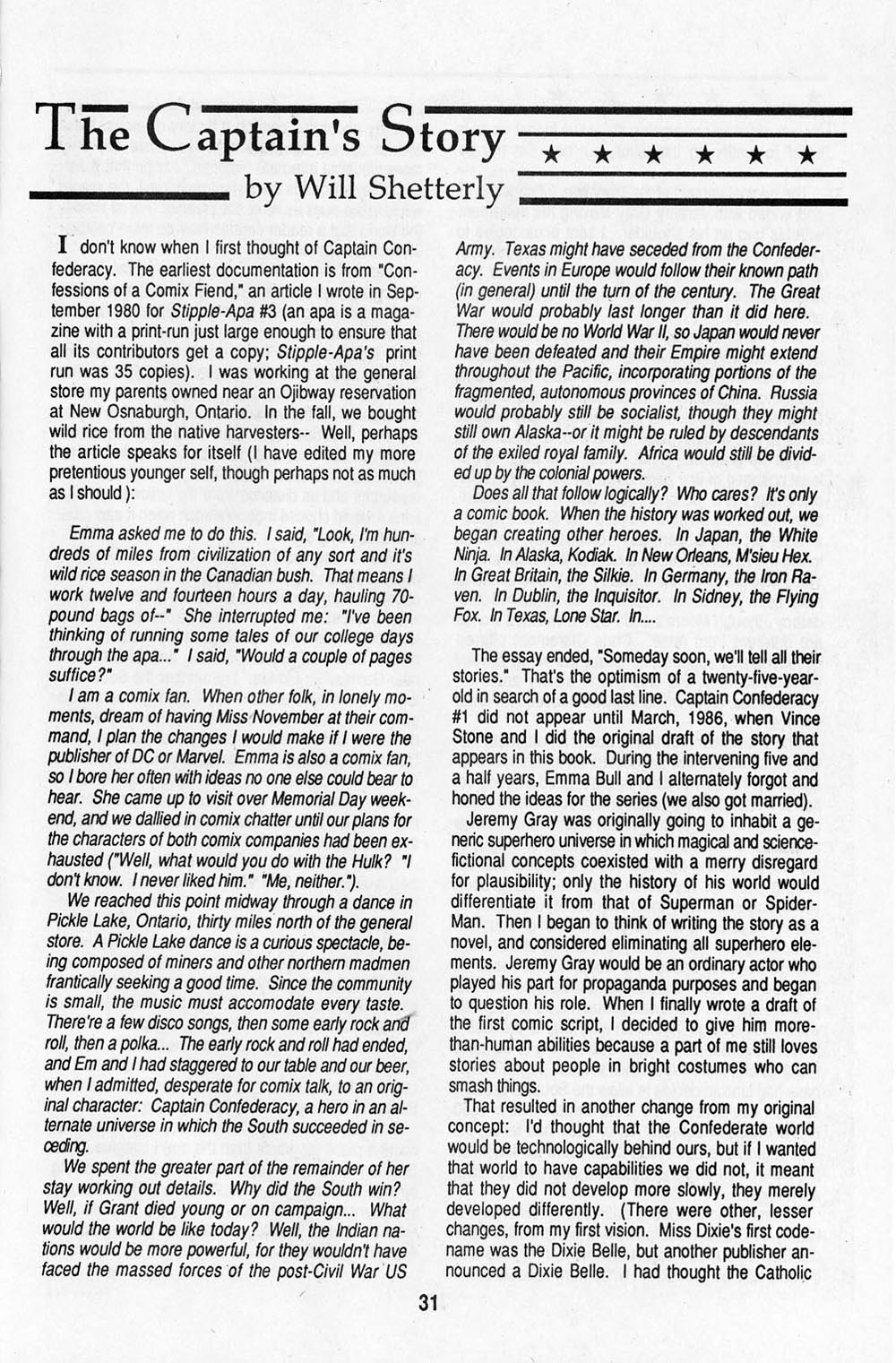 Read online Captain Confederacy (1986) comic -  Issue #0 - 33