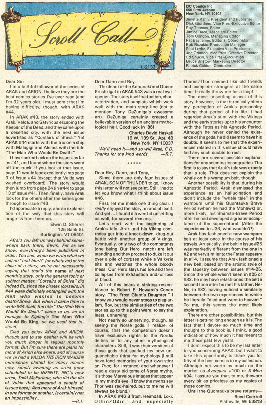 Read online Arak Son of Thunder comic -  Issue #50 - 39