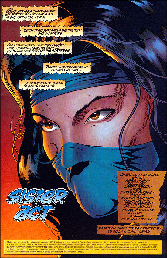 Read online Mortal Kombat: Kitana And Mileena comic -  Issue # Full - 2