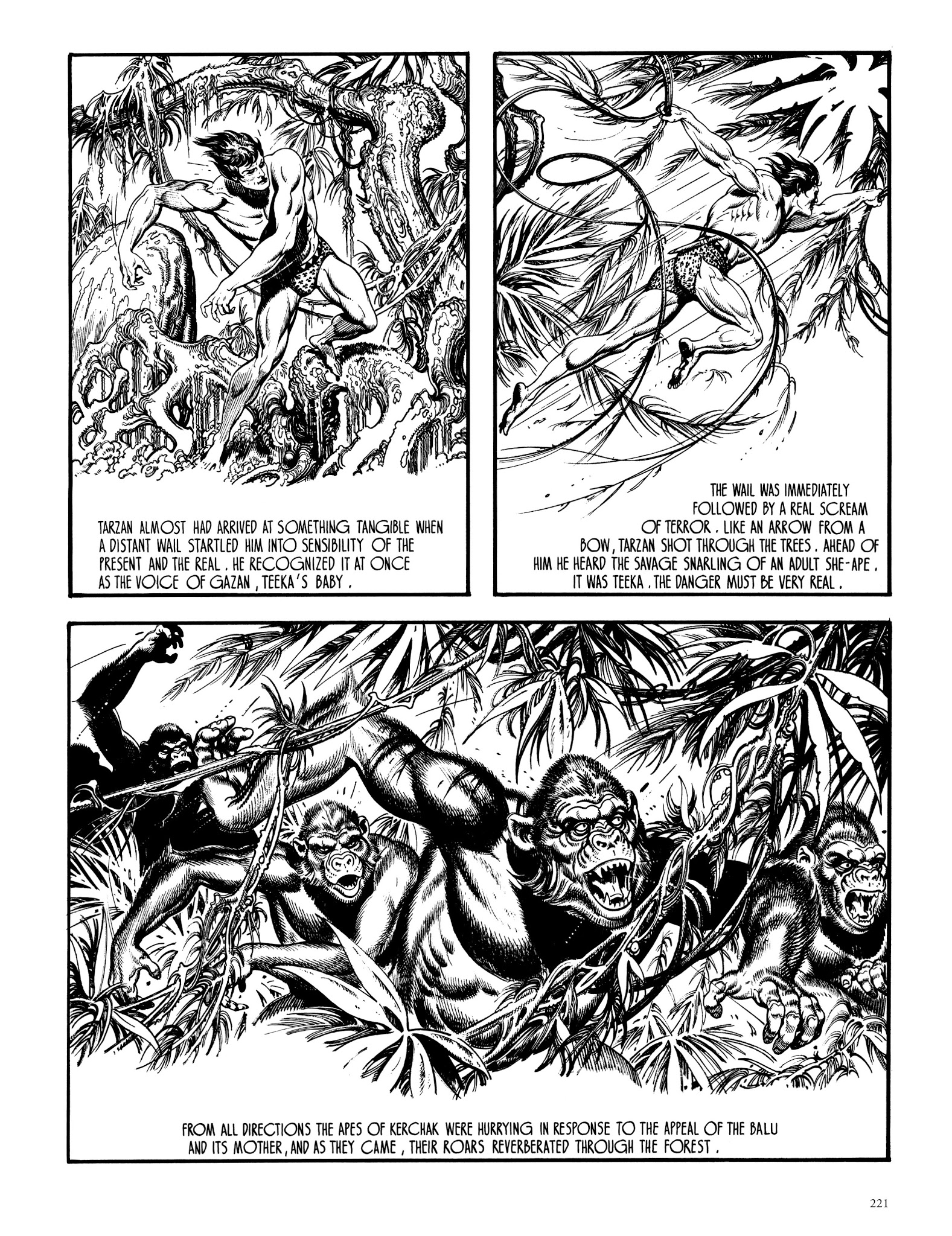 Read online Edgar Rice Burroughs' Tarzan: Burne Hogarth's Lord of the Jungle comic -  Issue # TPB - 220