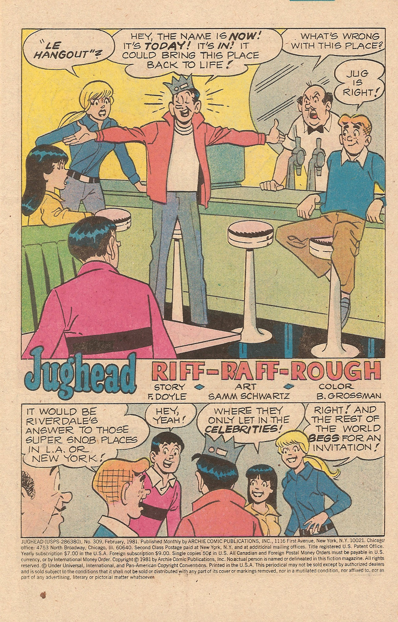 Read online Jughead (1965) comic -  Issue #309 - 3