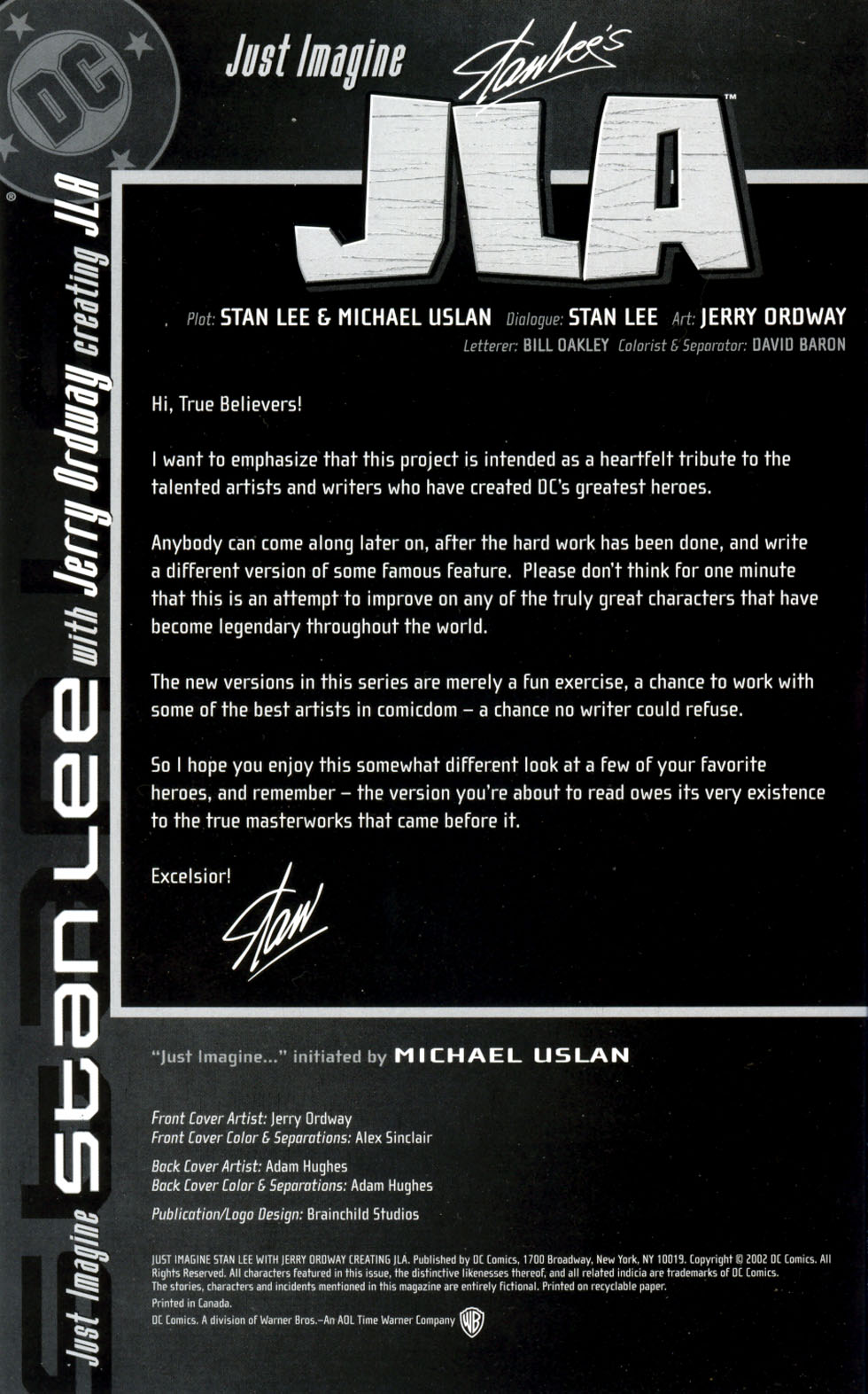Read online Just Imagine Stan Lee With Jerry Ordway Creating JLA comic -  Issue # Full - 2
