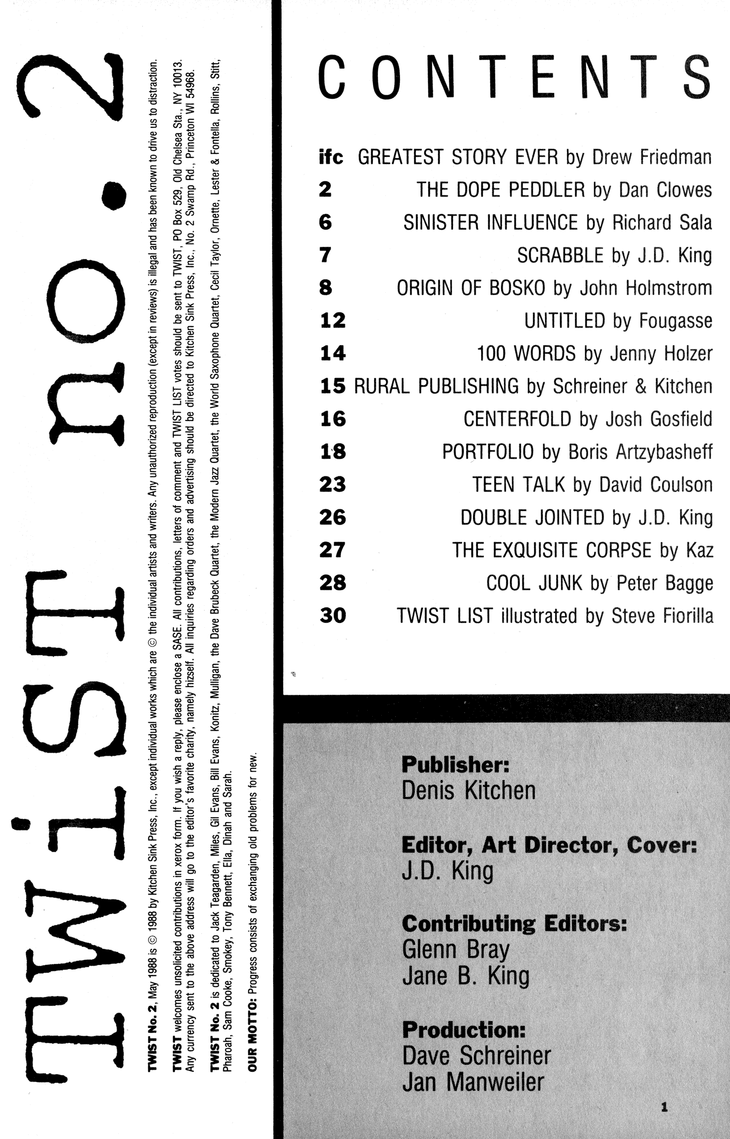 Read online Twist (1987) comic -  Issue #2 - 3