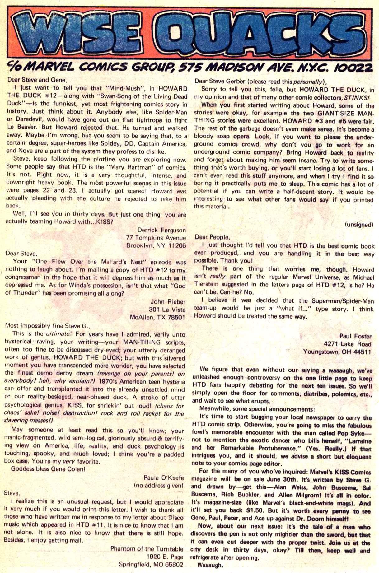 Read online Howard the Duck (1976) comic -  Issue #15 - 13