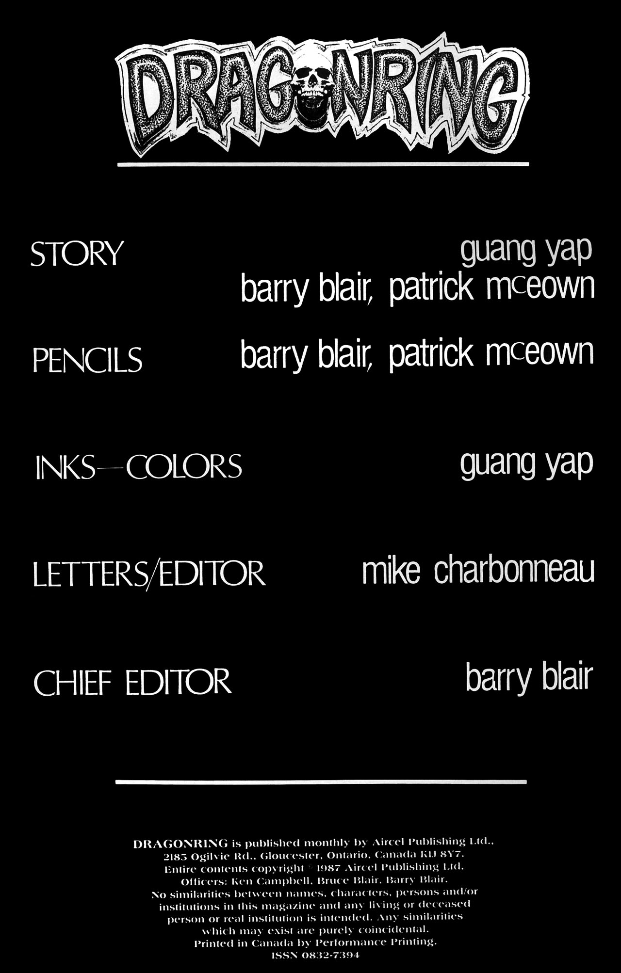 Read online Dragonring (1987) comic -  Issue #7 - 2