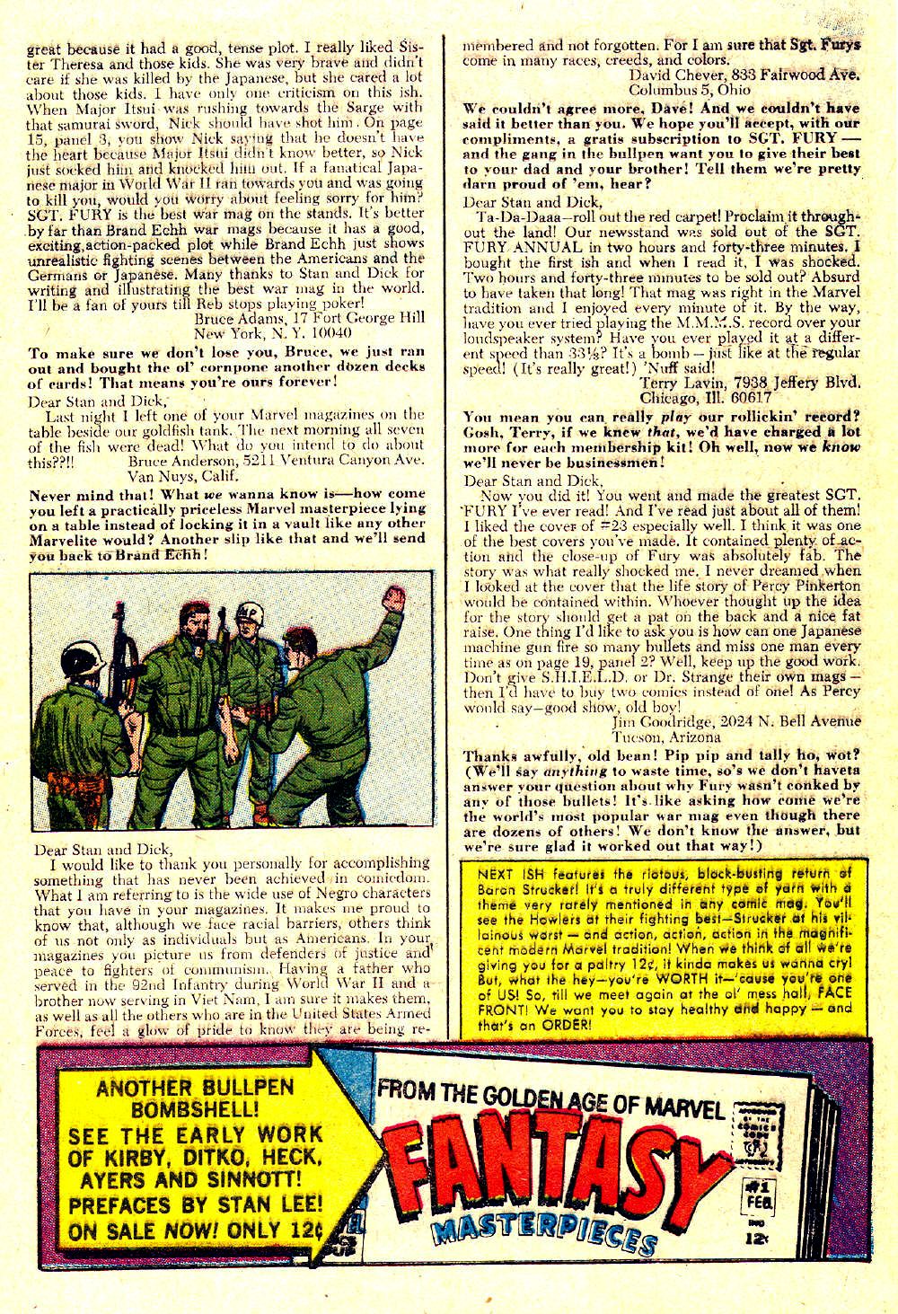 Read online Sgt. Fury comic -  Issue #27 - 33