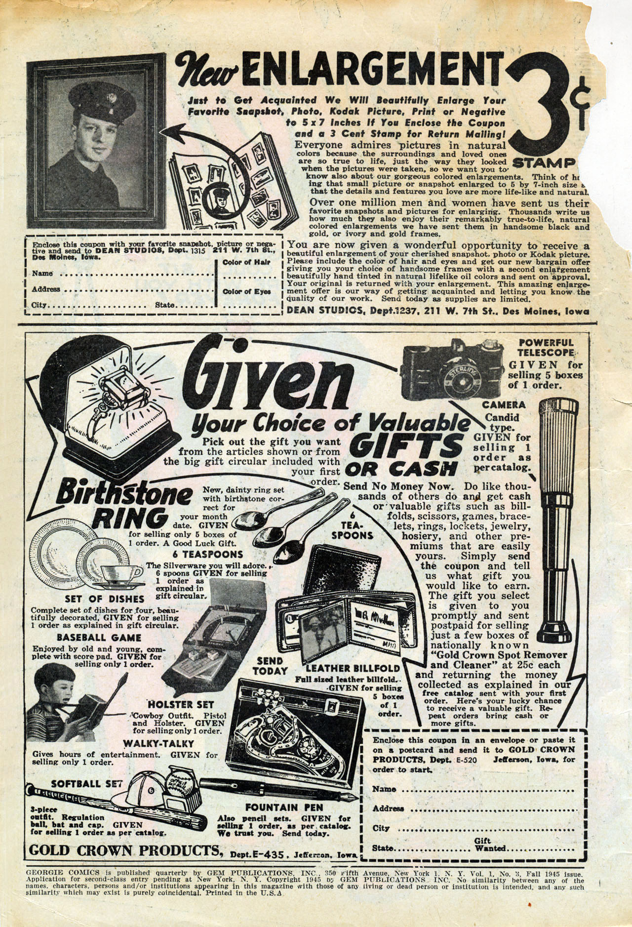 Read online Georgie Comics (1945) comic -  Issue #3 - 2