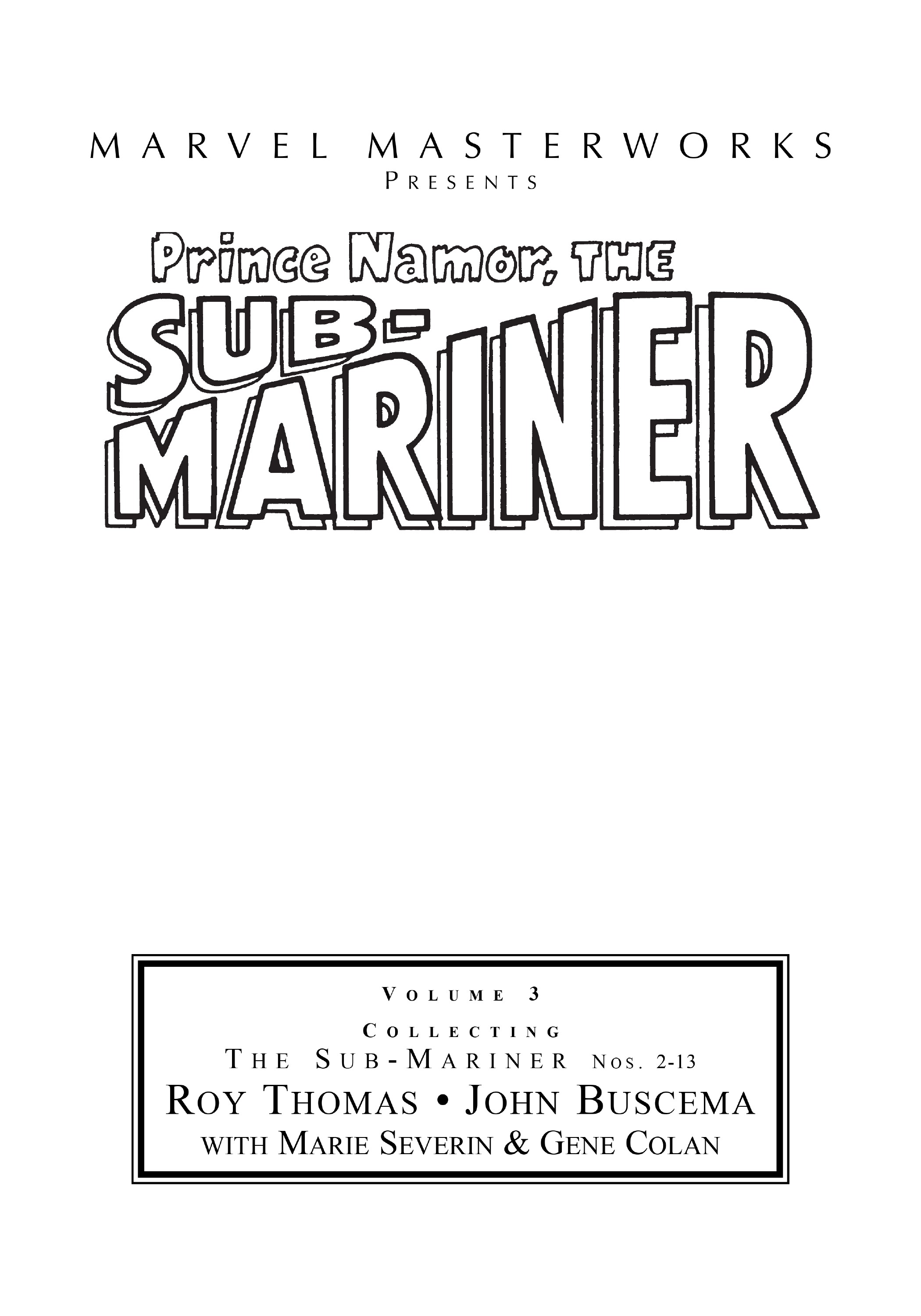 Read online Marvel Masterworks: The Sub-Mariner comic -  Issue # TPB 3 (Part 1) - 2