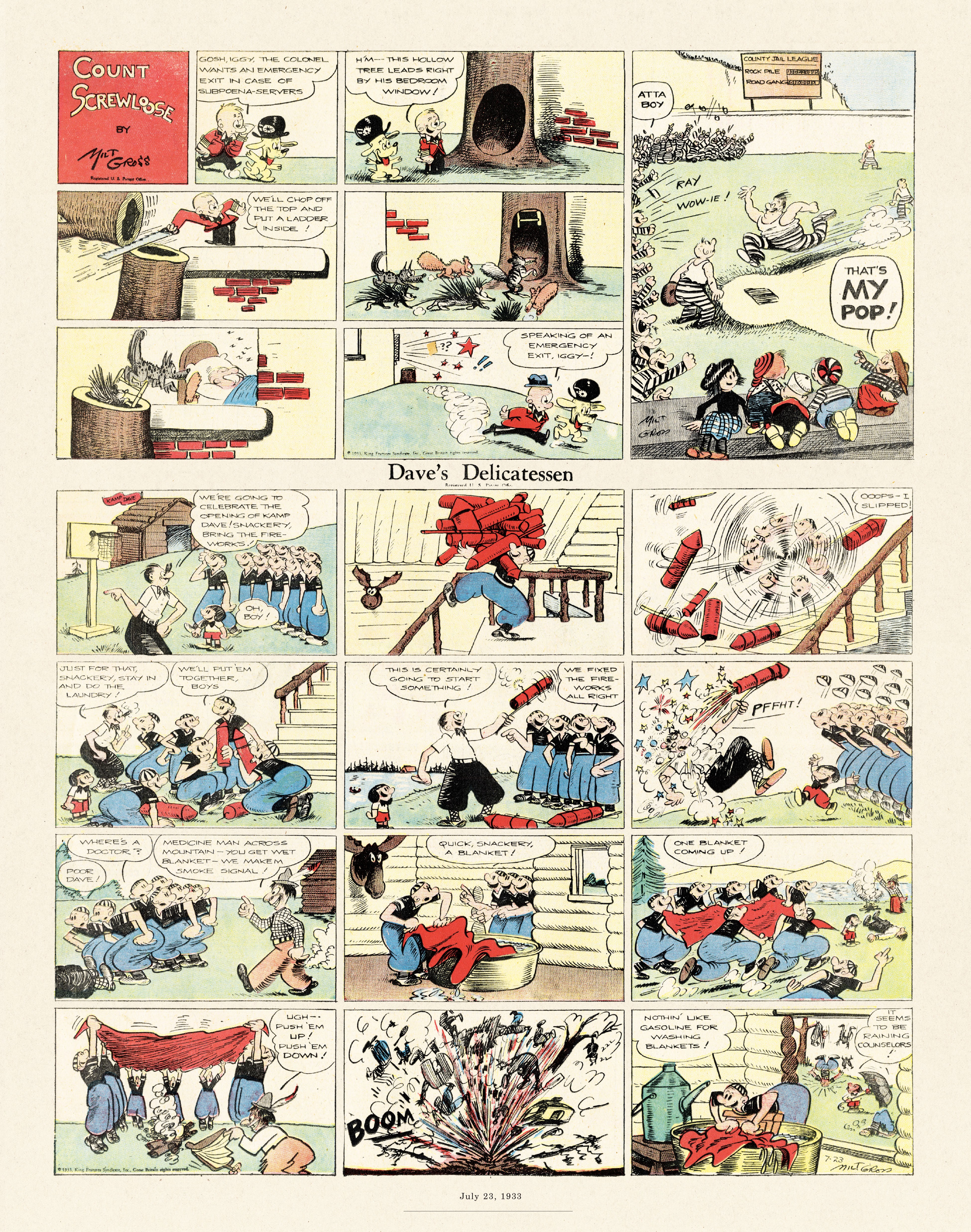 Read online Gross Exaggerations: The Meshuga Comic Strips of Milt Gross comic -  Issue # TPB - 121