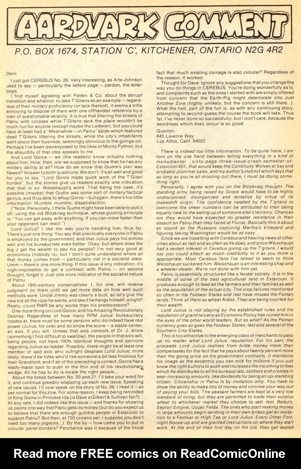 Cerebus issue 31 - Page 25