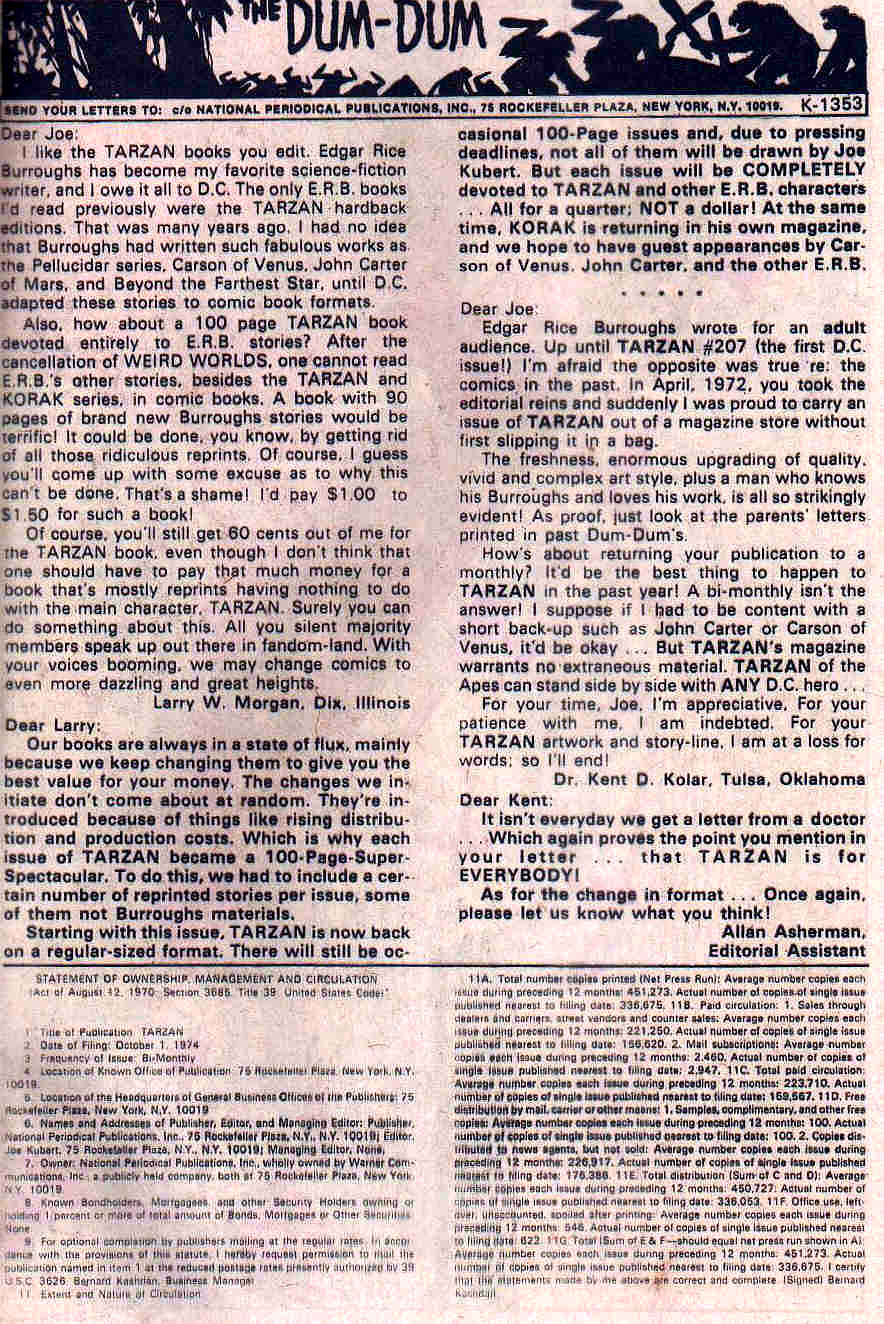 Read online Tarzan (1972) comic -  Issue #237 - 20