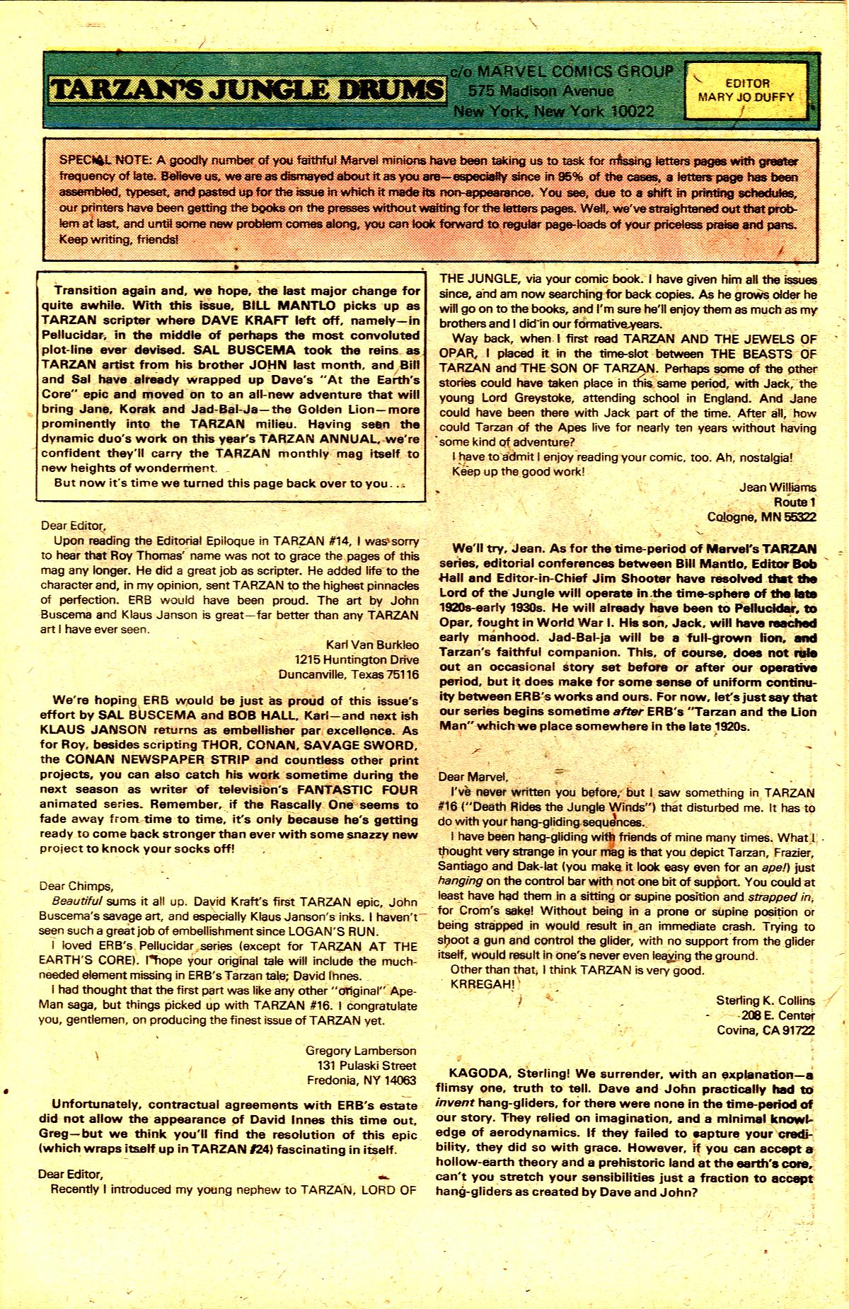 Read online Tarzan (1977) comic -  Issue #20 - 13