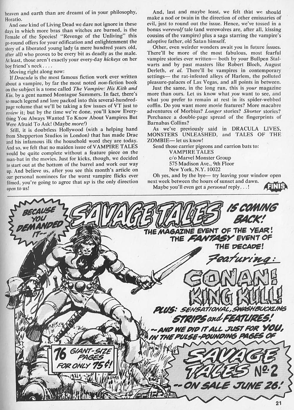 Read online Vampire Tales comic -  Issue #1 - 22