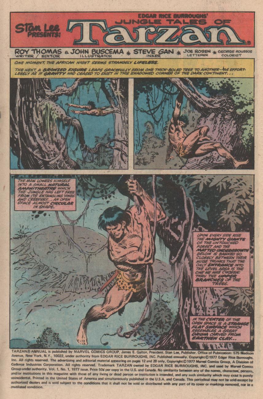 Read online Tarzan (1977) comic -  Issue # _Annual 1 - 2