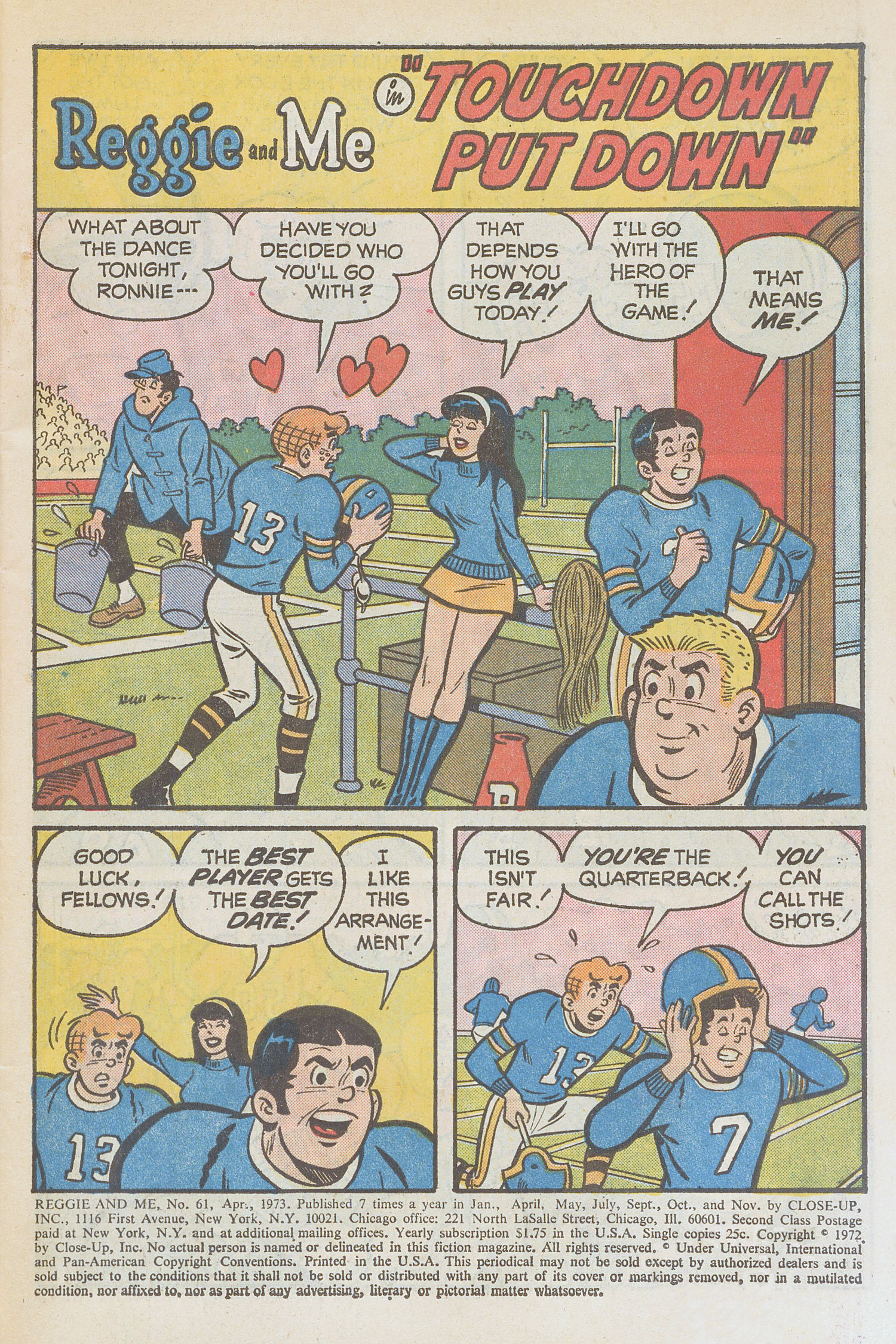 Read online Reggie and Me (1966) comic -  Issue #61 - 3