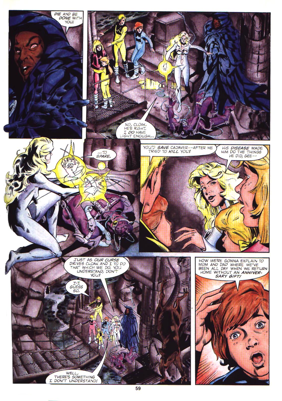 Read online Marvel Graphic Novel: Cloak and Dagger and Power Pack: Shelter From The Storm comic -  Issue # TPB - 60