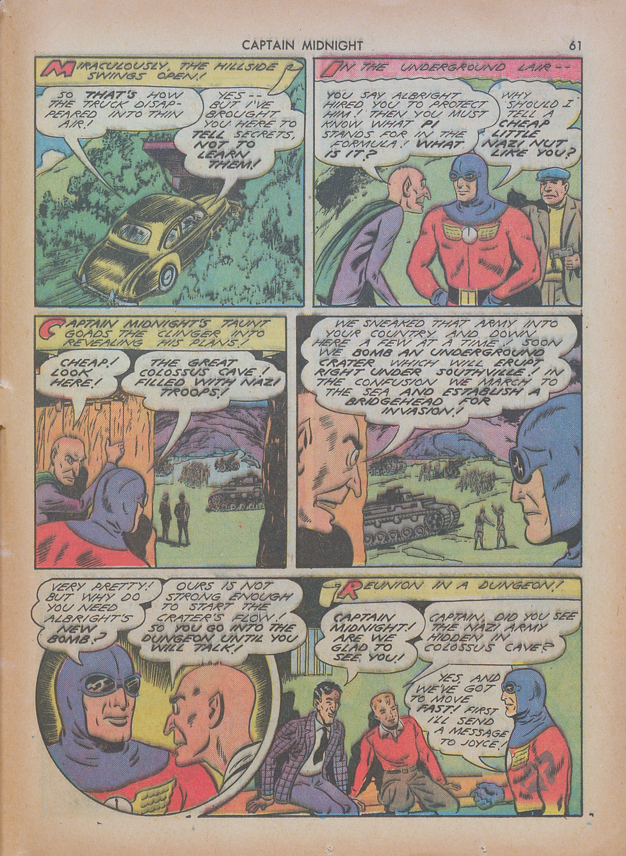 Read online Captain Midnight (1942) comic -  Issue #7 - 61