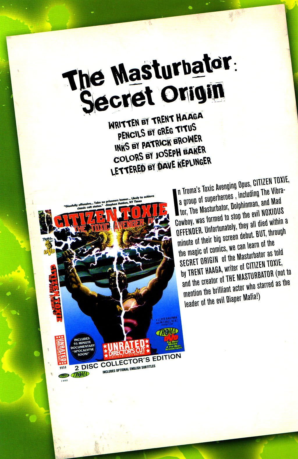 Read online Lloyd Kaufman Presents: The Toxic Avenger and Other Tromatic Tales comic -  Issue # TPB (Part 2) - 18