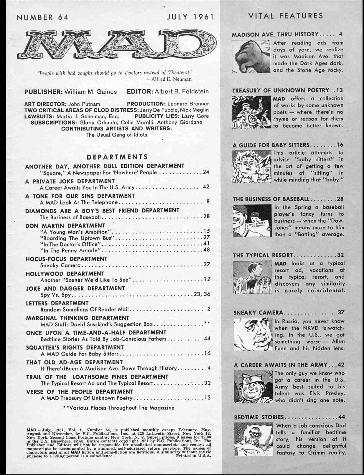 Read online MAD comic -  Issue #64 - 3