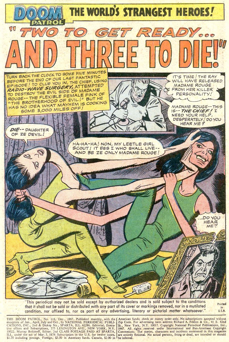 Read online Doom Patrol (1964) comic -  Issue #116 - 3