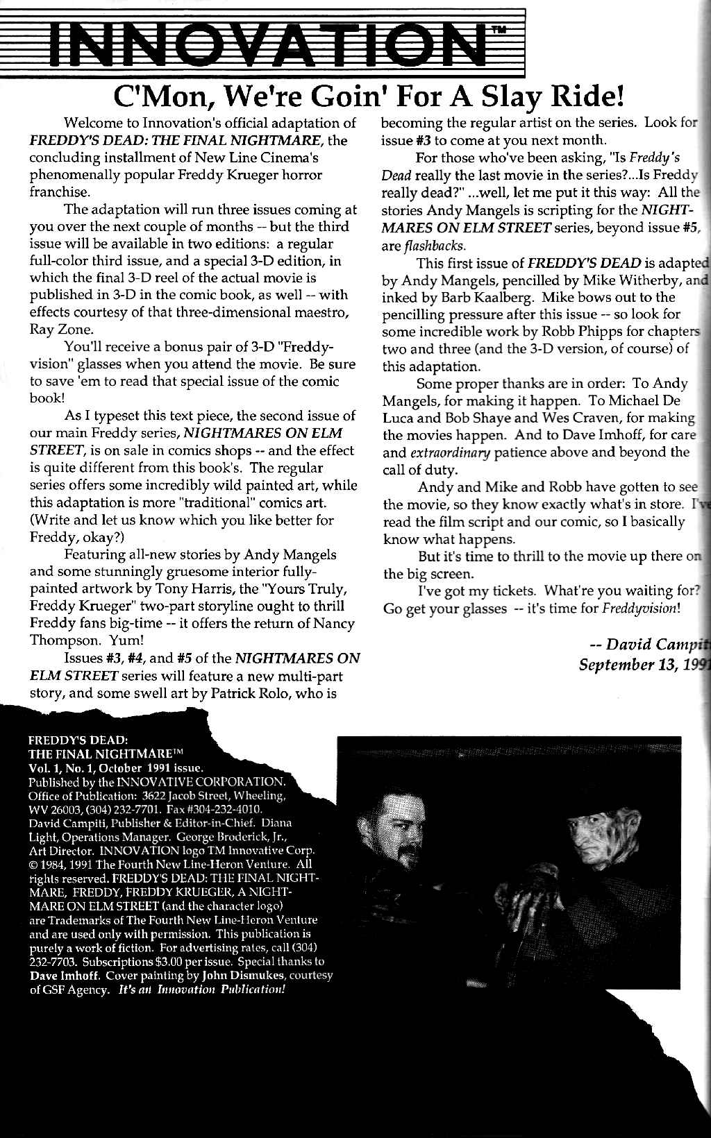 Read online Freddy's Dead: The Final Nightmare comic -  Issue #1 - 2