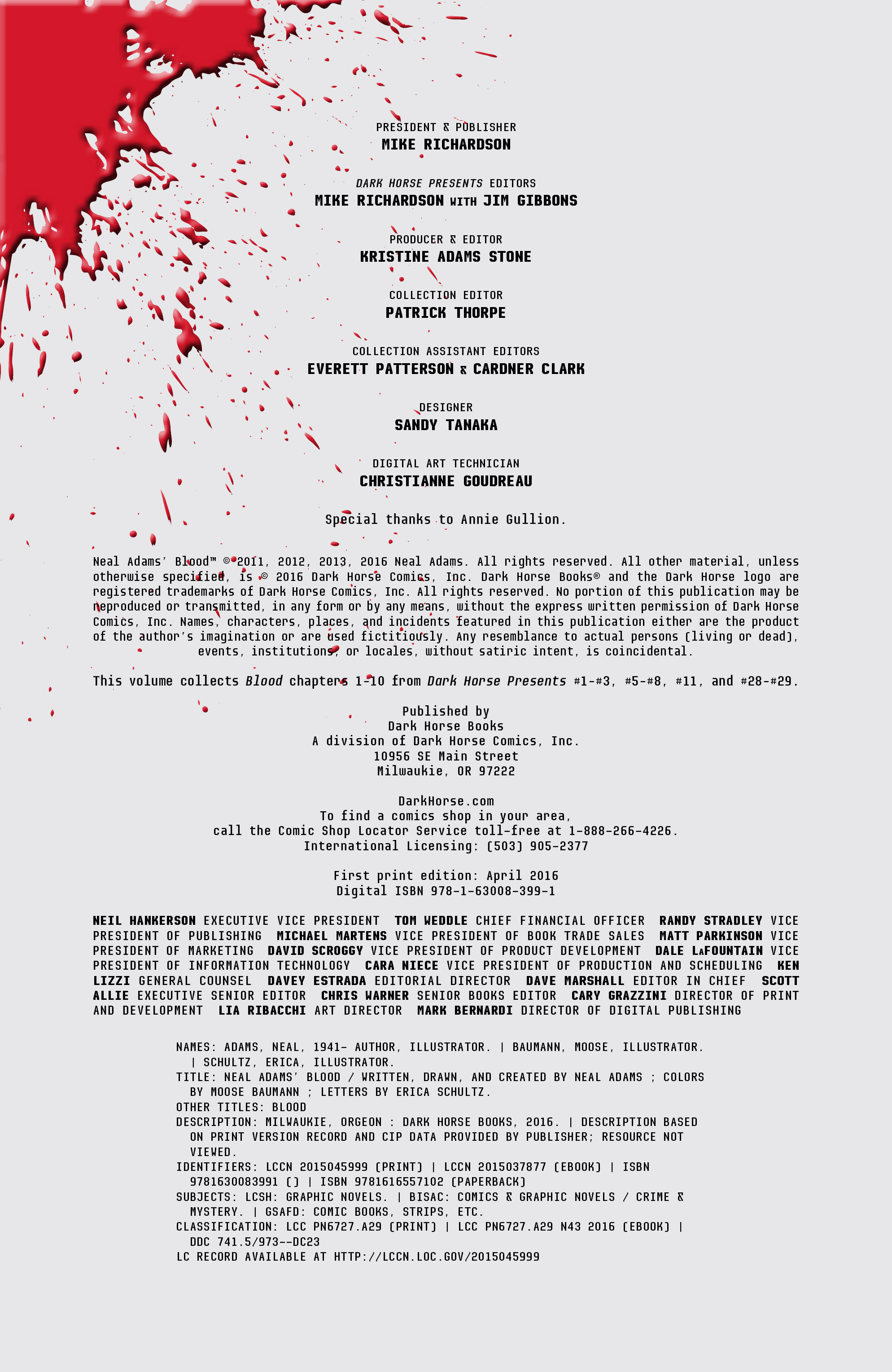 Read online Neal Adams' Blood comic -  Issue # TPB - 5