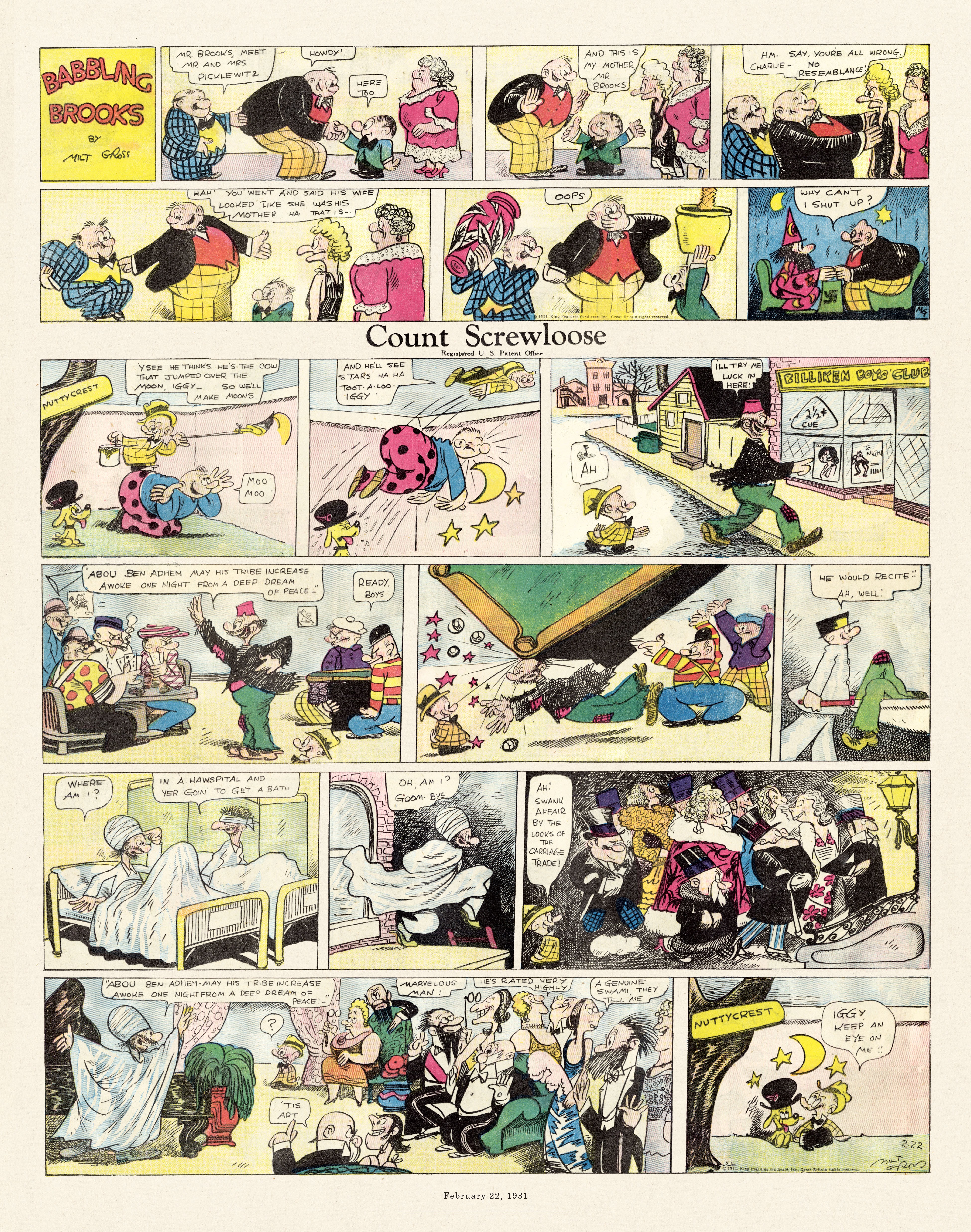 Read online Gross Exaggerations: The Meshuga Comic Strips of Milt Gross comic -  Issue # TPB - 91