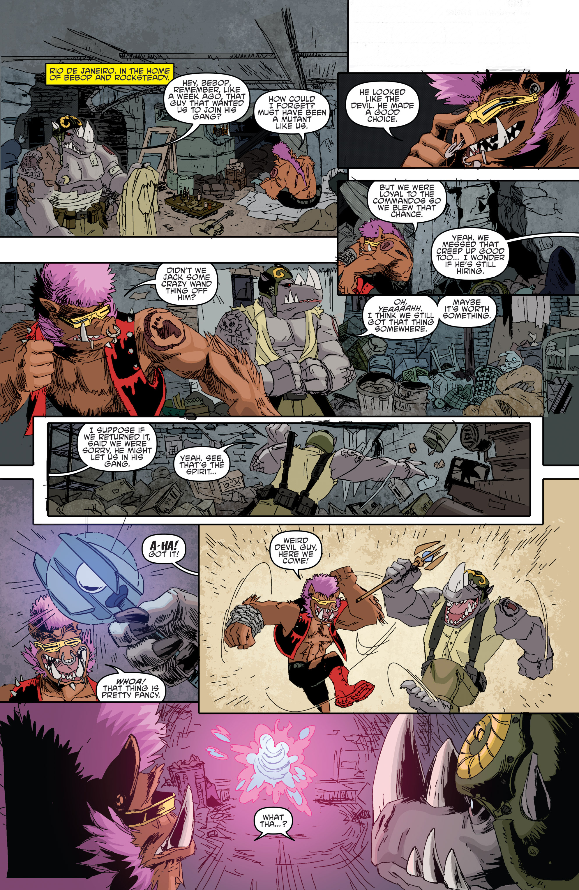 Read online Teenage Mutant Ninja Turtles Bebop & Rocksteady Destroy Everything comic -  Issue #1 - 16