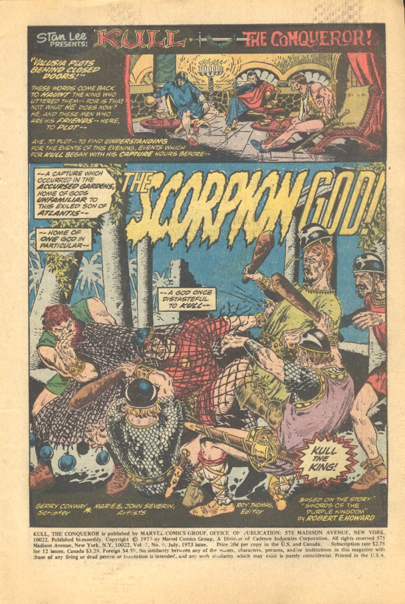 Read online Kull, the Conqueror (1971) comic -  Issue #9 - 2