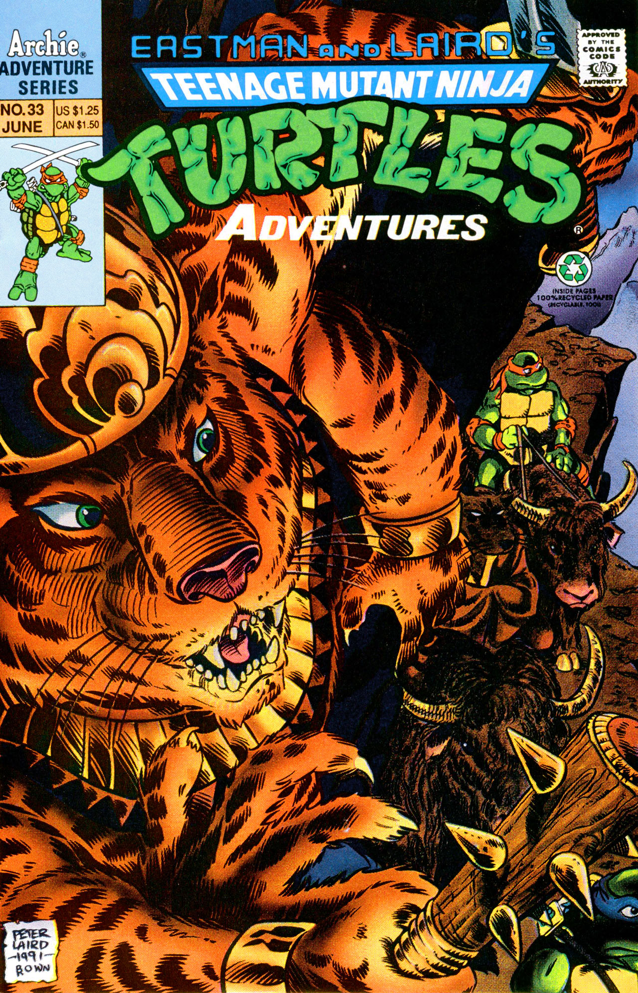Read online Teenage Mutant Ninja Turtles Adventures (1989) comic -  Issue #33 - 1
