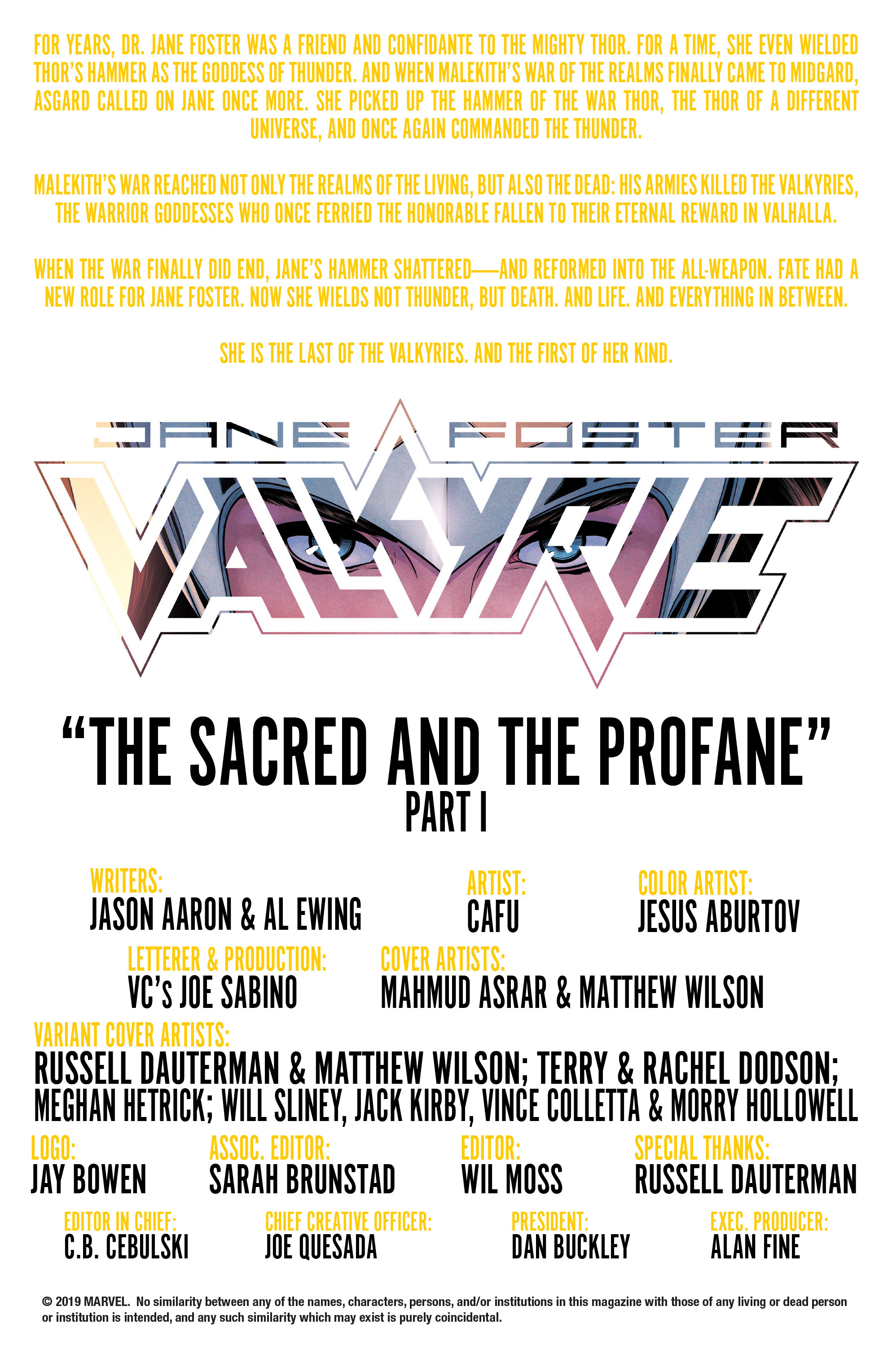 Read online Valkyrie: Jane Foster comic -  Issue #1 - 2