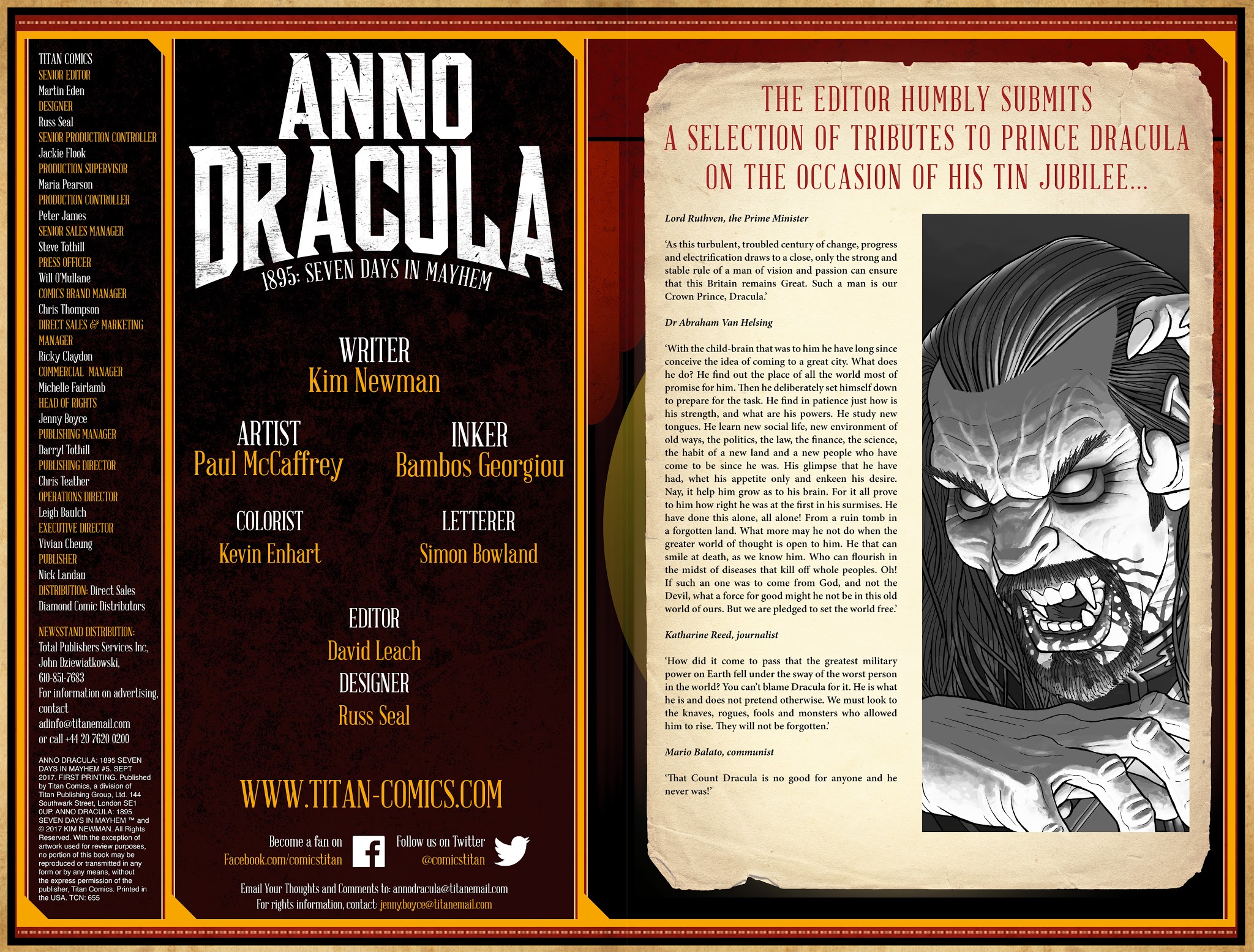 Read online Anno Dracula comic -  Issue #5 - 4