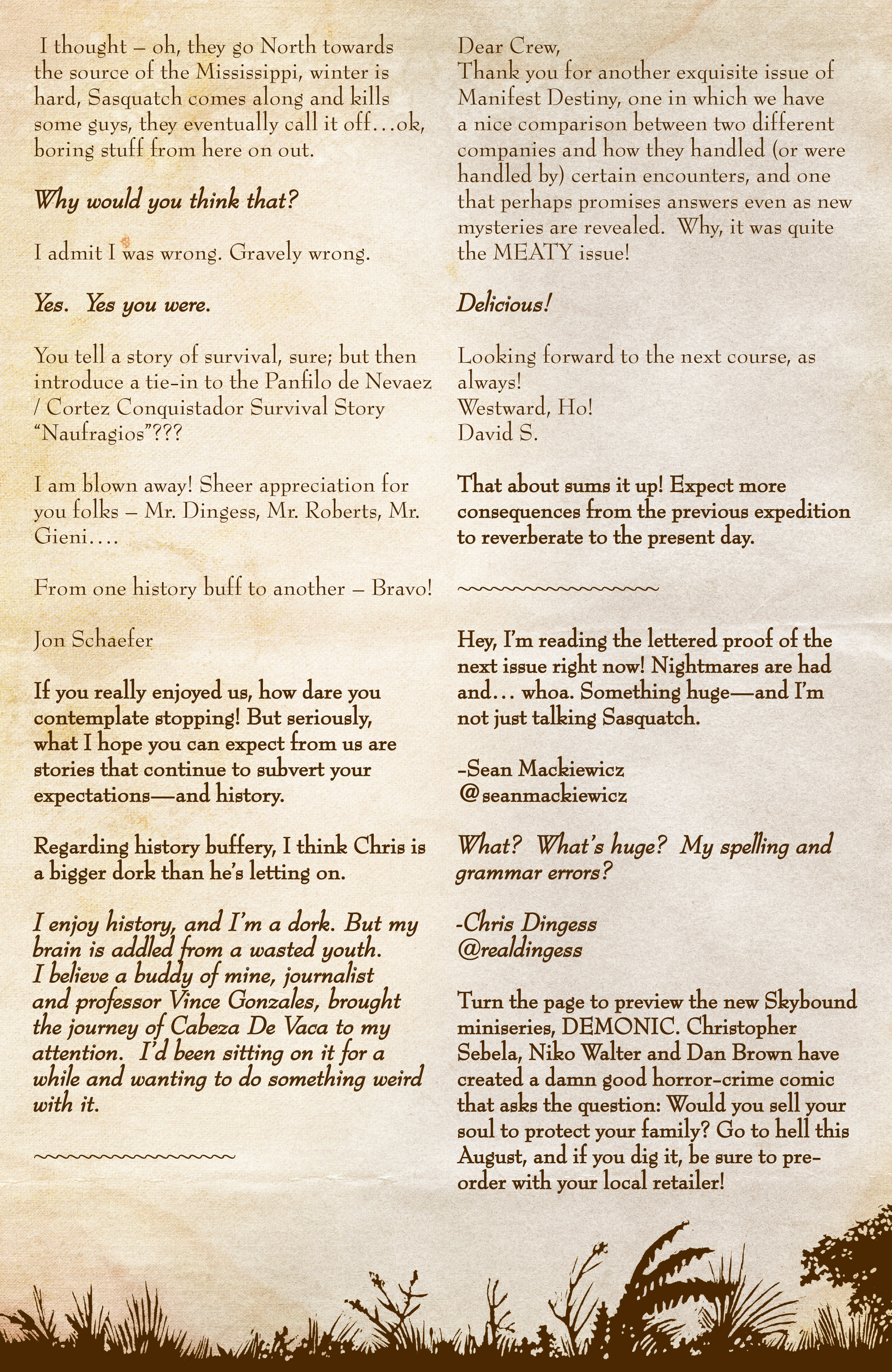 Read online Manifest Destiny comic -  Issue #21 - 24