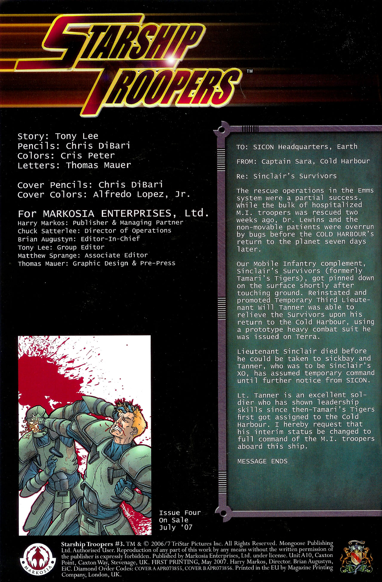 Read online Starship Troopers (2007) comic -  Issue #3 - 2