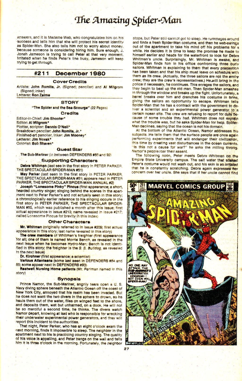 Read online The Official Marvel Index to The Amazing Spider-Man comic -  Issue #9 - 29