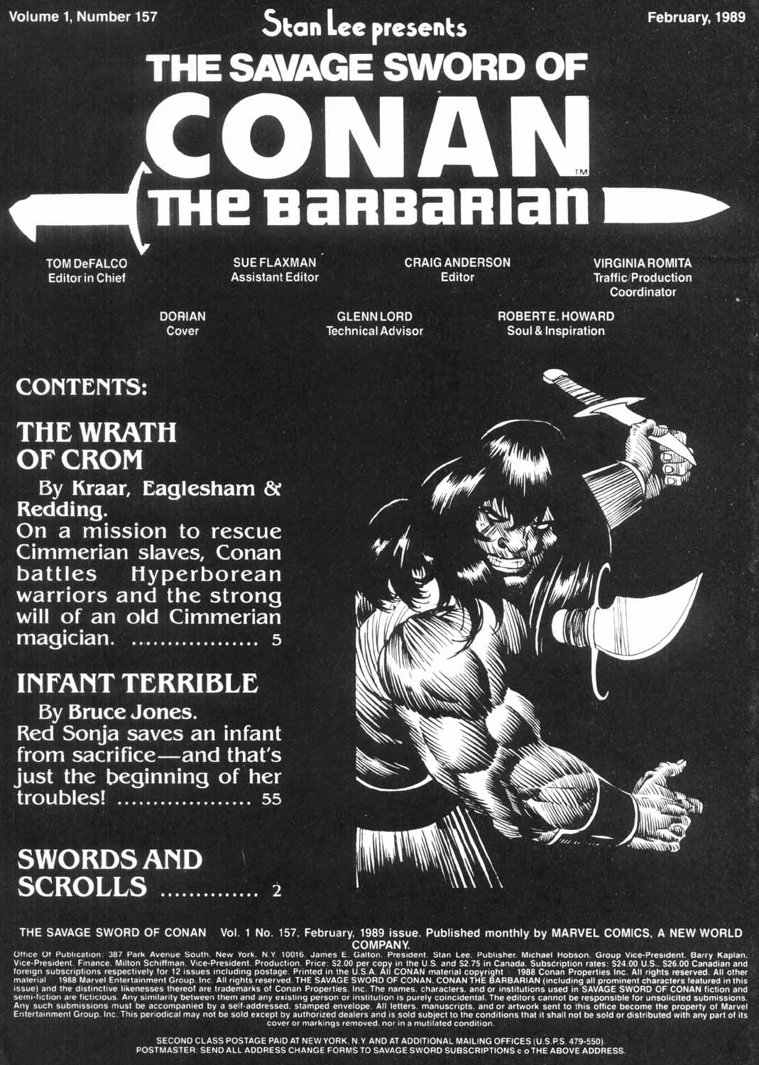 Read online The Savage Sword Of Conan comic -  Issue #157 - 3
