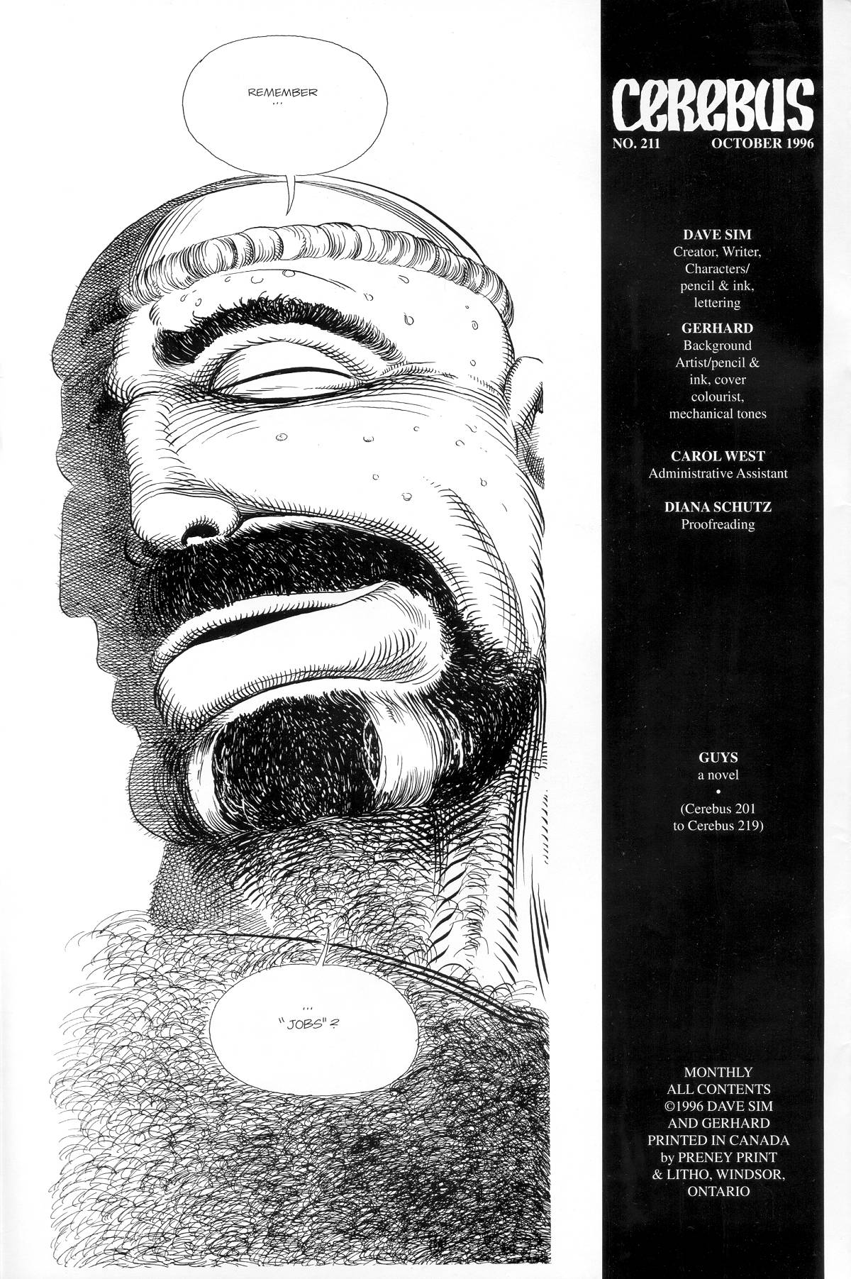 Read online Cerebus comic -  Issue #211 - 2