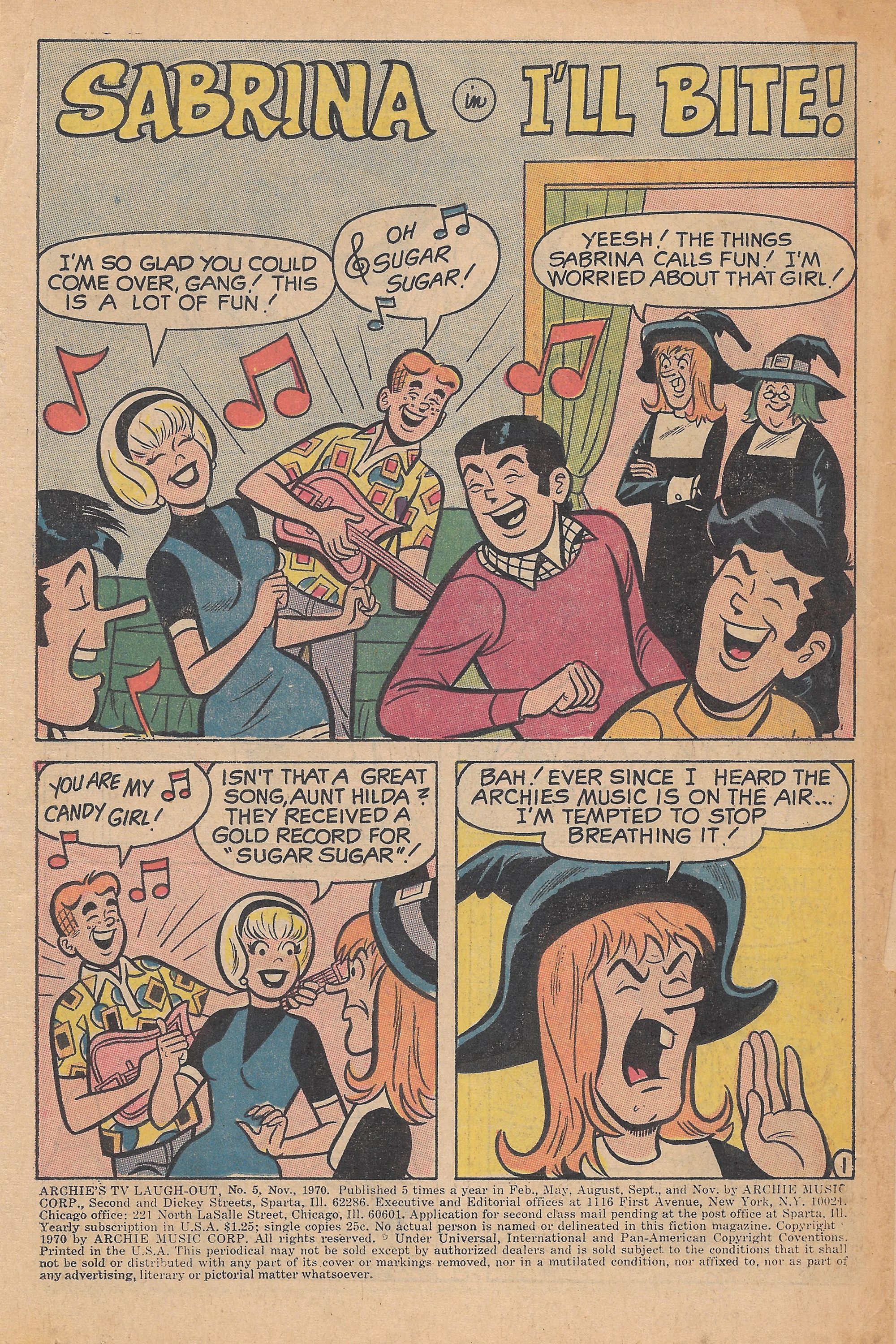 Read online Archie's TV Laugh-Out comic -  Issue #5 - 3