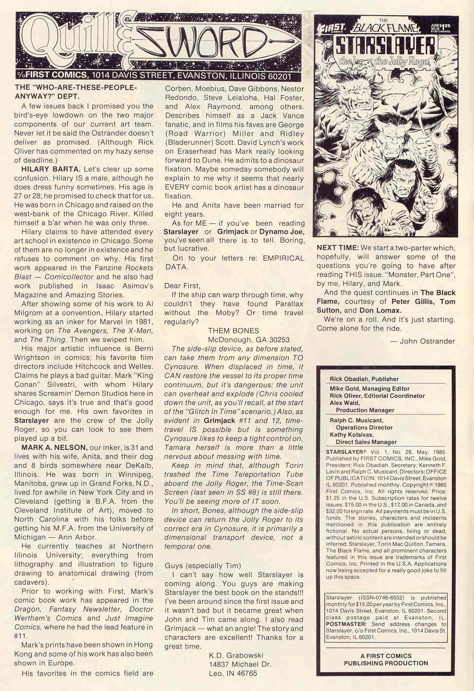 Read online Starslayer comic -  Issue #28 - 2