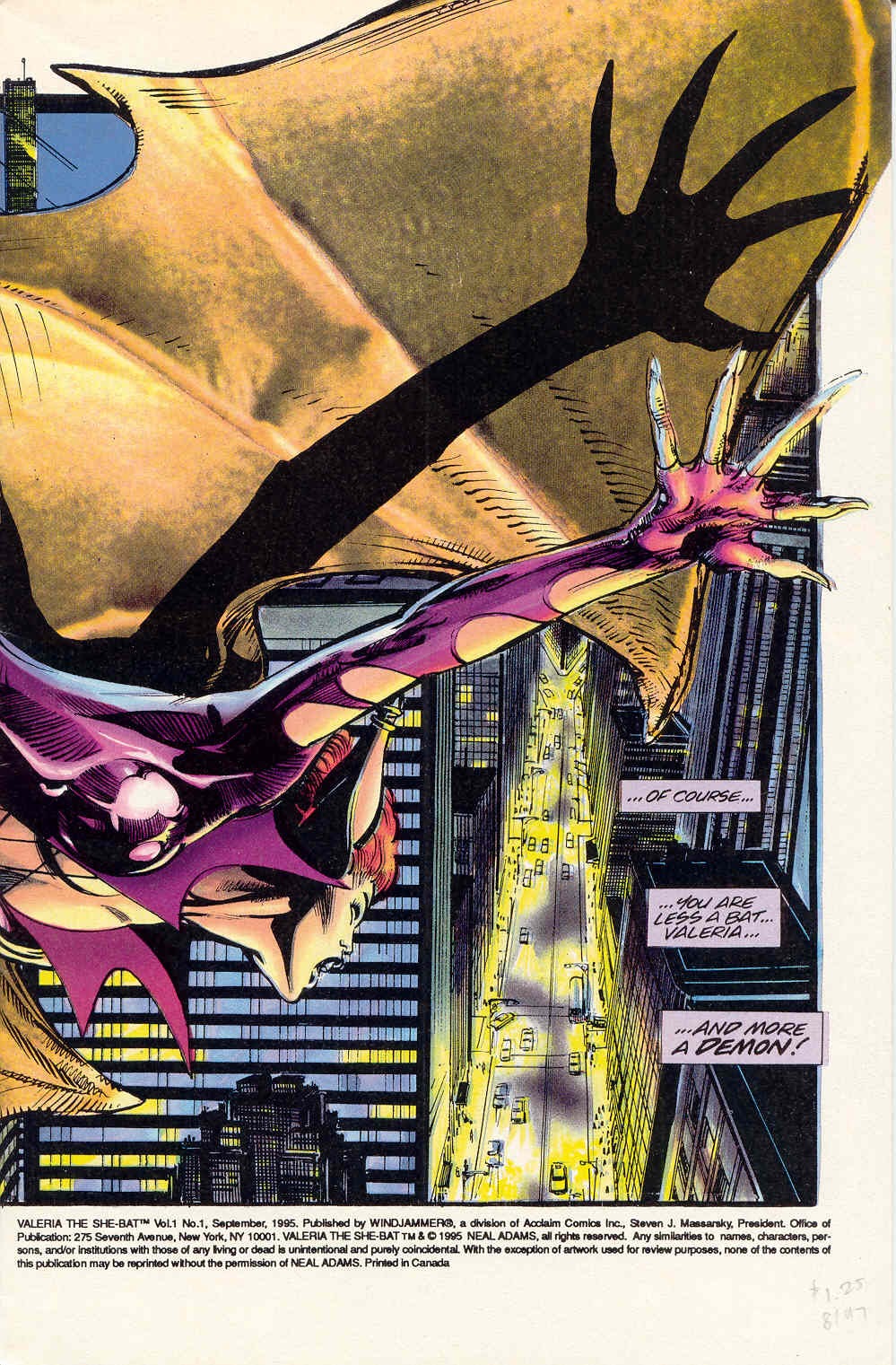 Read online Valeria, The She-Bat (1995) comic -  Issue #1 - 5