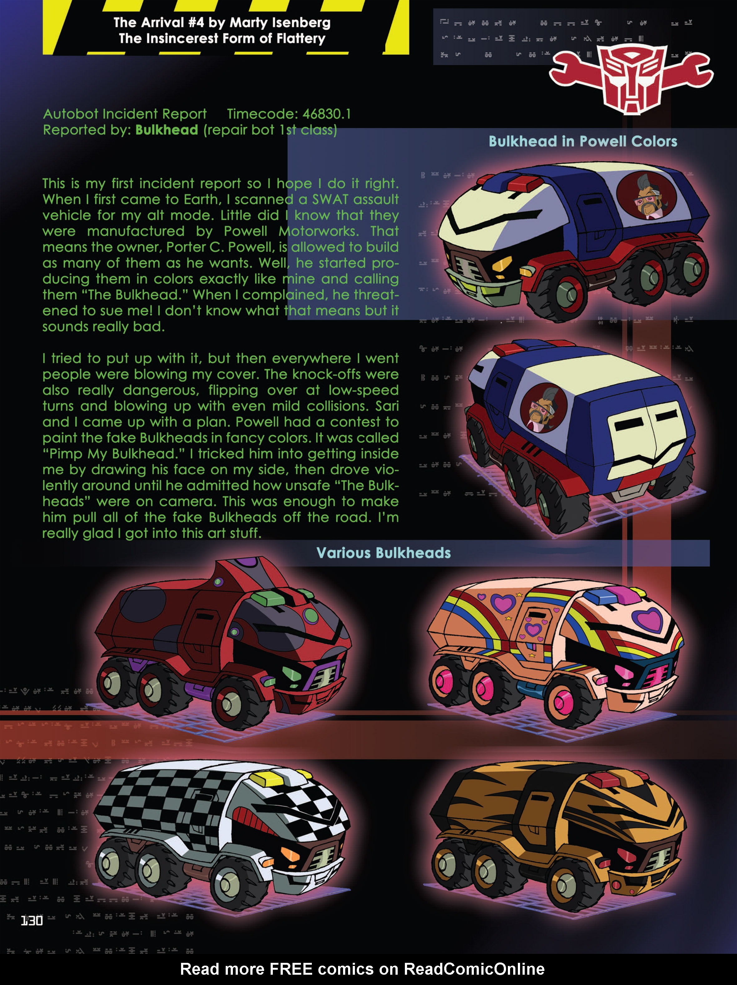 Read online Transformers Animated: The Allspark Almanac comic -  Issue # TPB 1 - 131