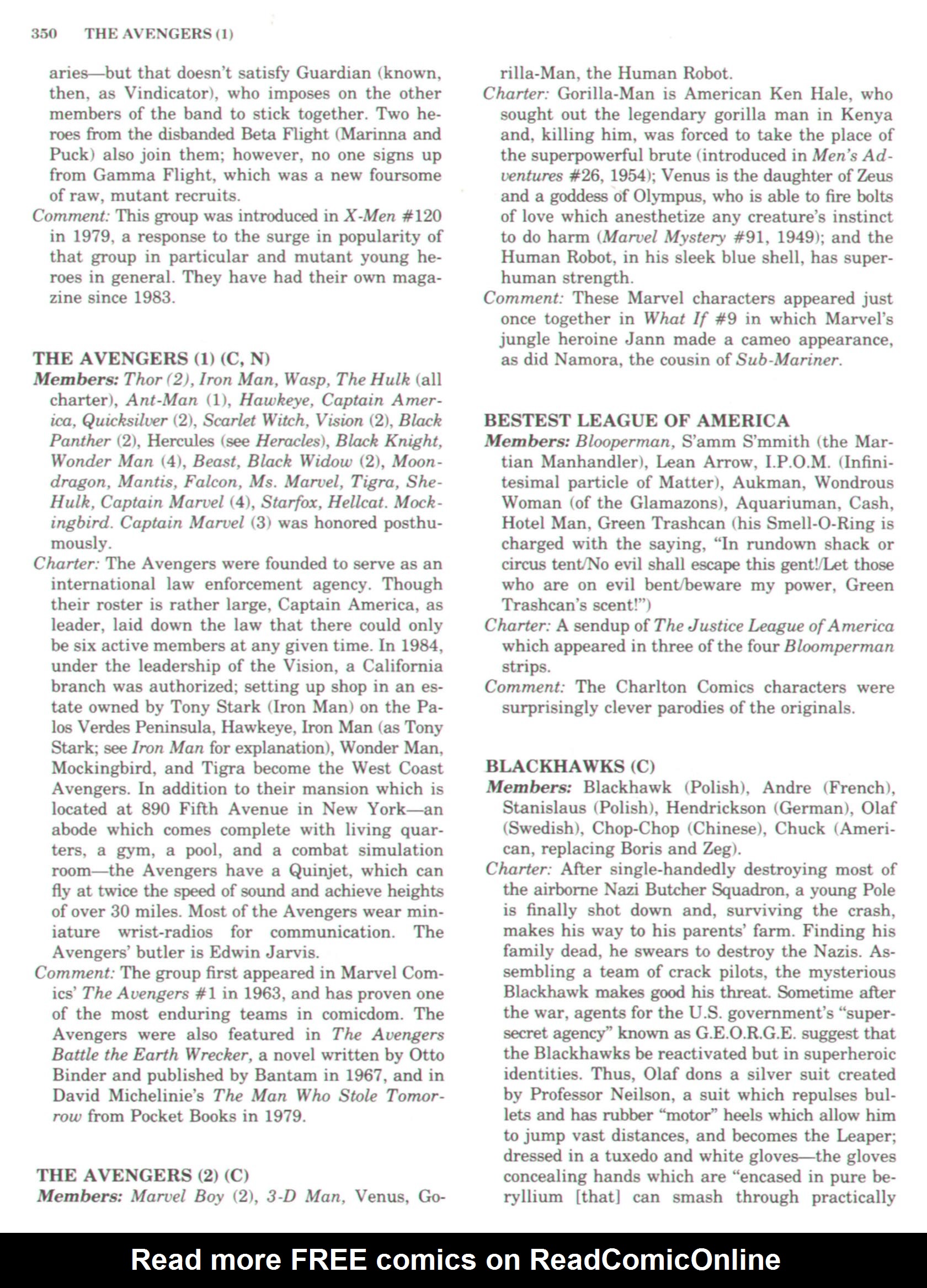 Read online The Encyclopedia of Superheroes comic -  Issue # TPB (Part 4) - 84
