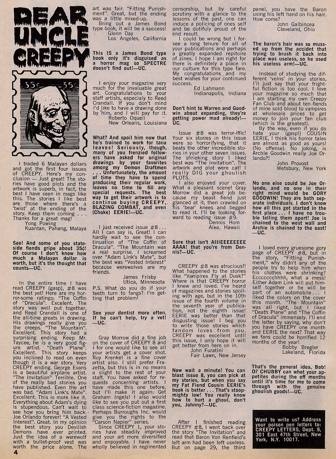 Read online Creepy (1964) comic -  Issue #9 - 4