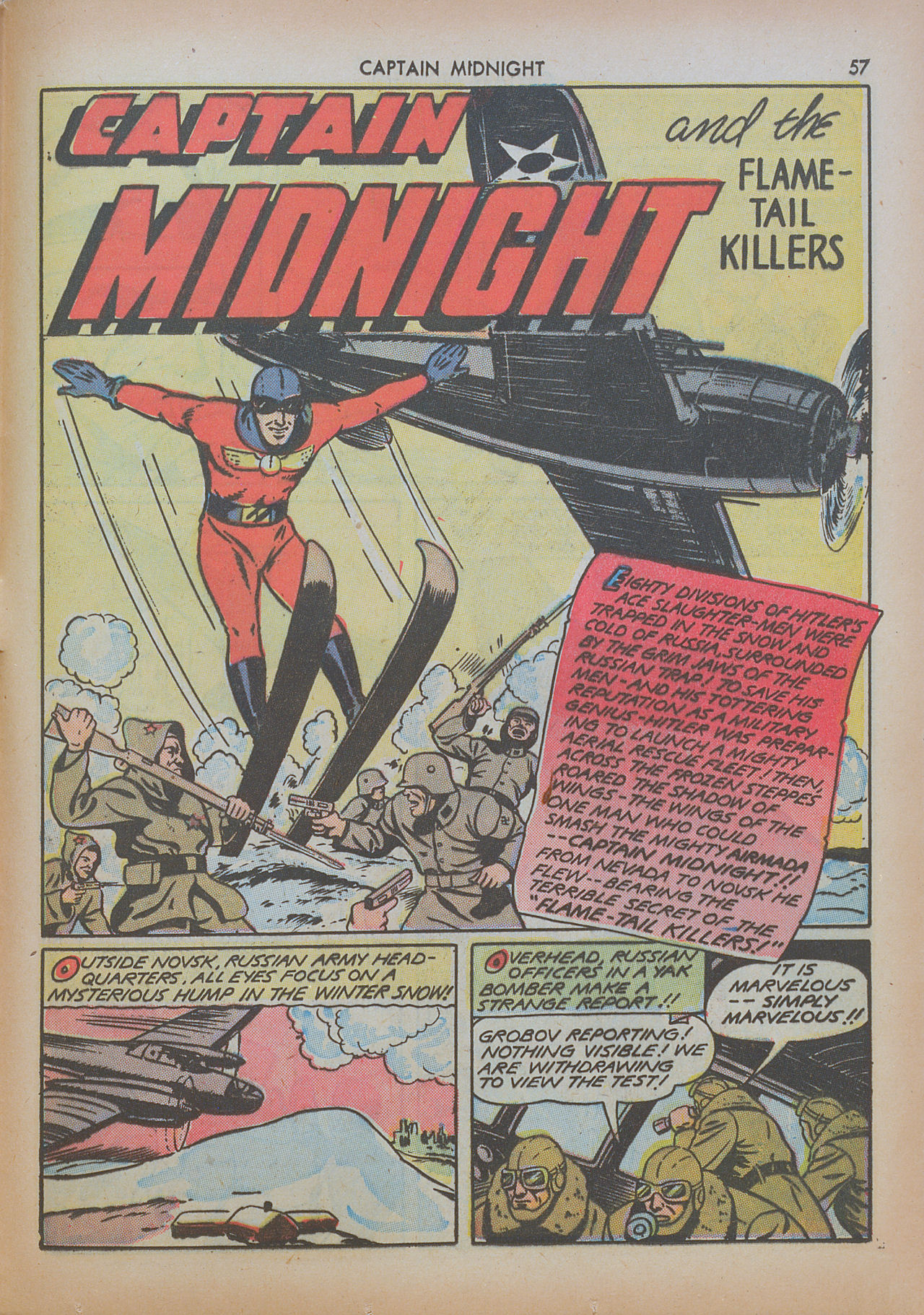 Read online Captain Midnight (1942) comic -  Issue #8 - 57