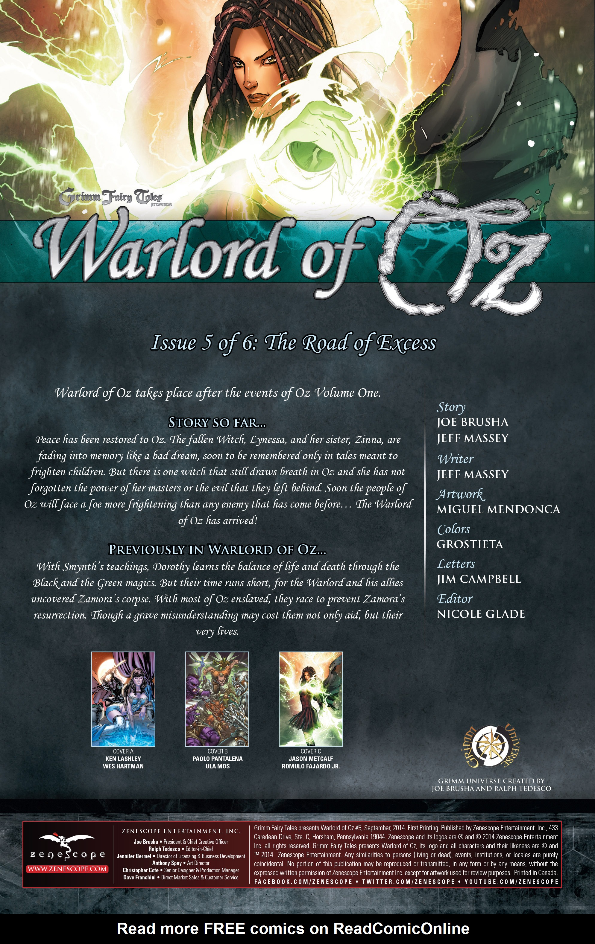 Read online Grimm Fairy Tales presents Warlord of Oz comic -  Issue #5 - 2