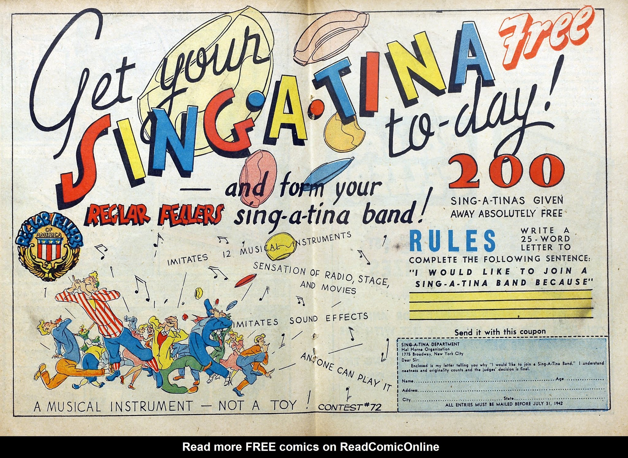 Read online Reg'lar Fellers Heroic Comics comic -  Issue #13 - 69