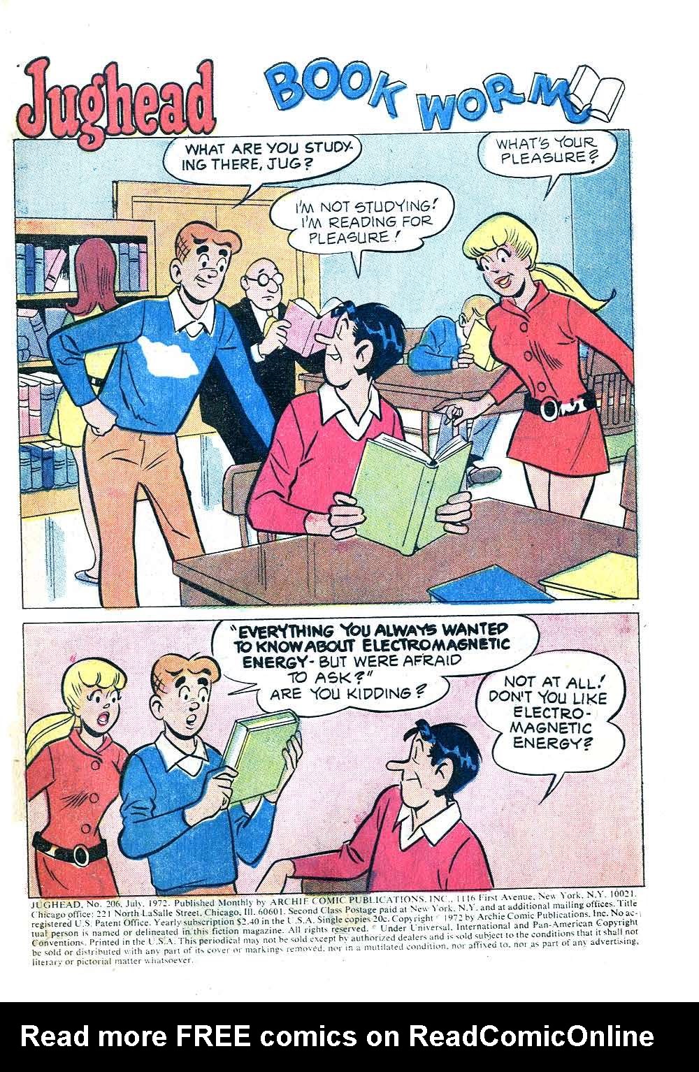 Read online Jughead (1965) comic -  Issue #206 - 3