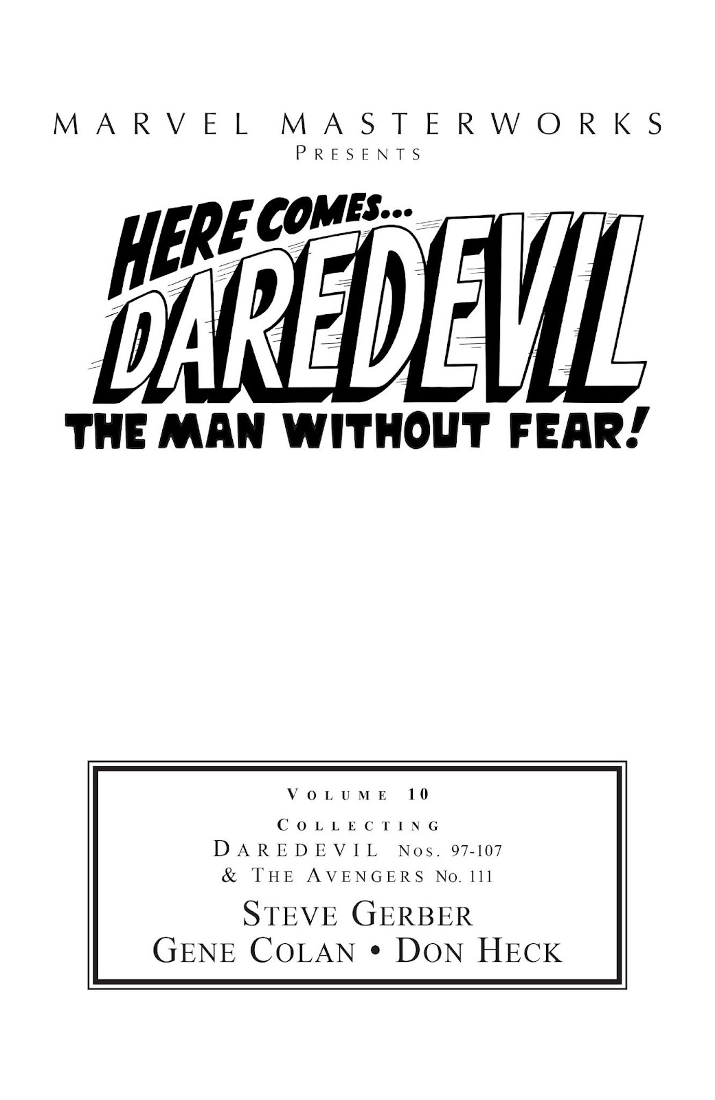 Marvel Masterworks: Daredevil issue TPB 10 - Page 2